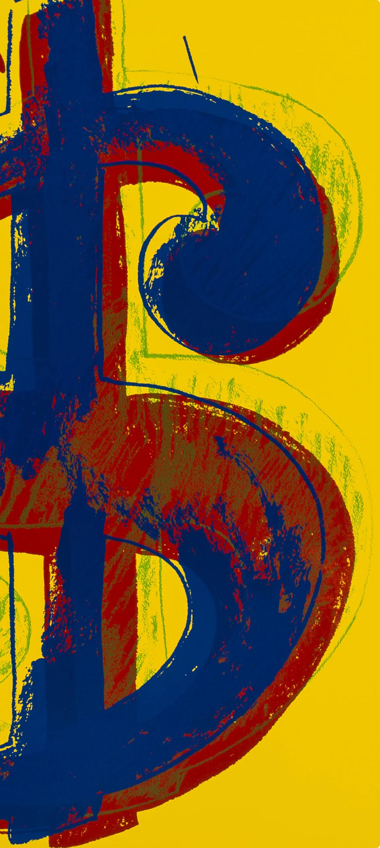 Andy Warhol, Dollar Sign, Yellow, Official Limited Edition, Sunday B. Morning, Silkscreen