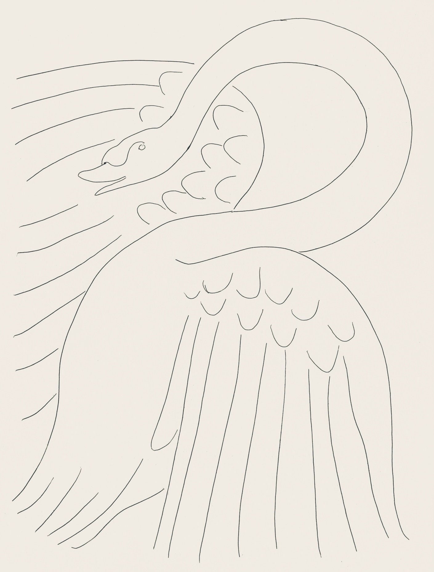 Henri Matisse, Le Cygne (The Swan), Poésies, Limited Edition Lithograph