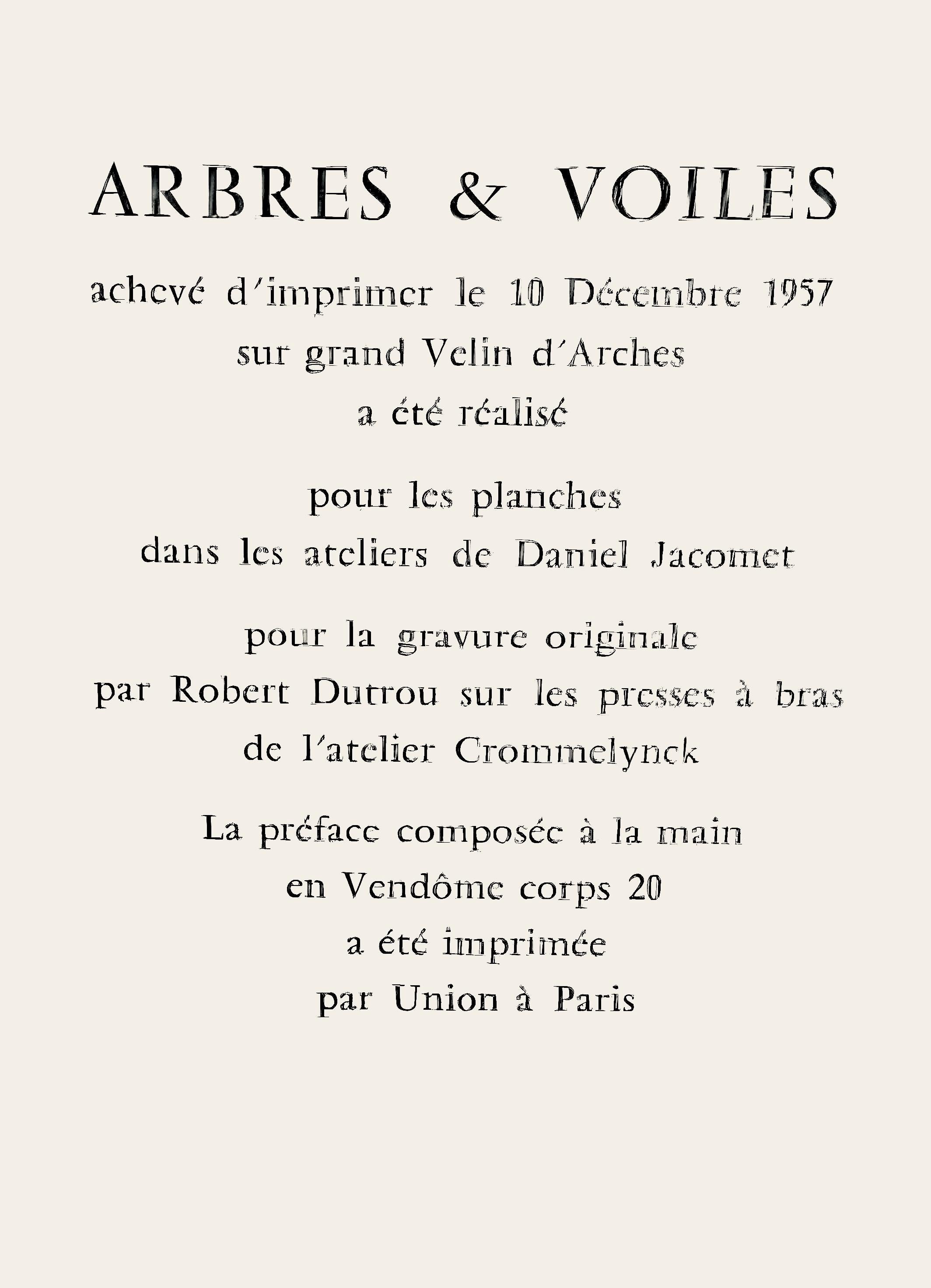 Édouard Pignon, Composition, Arbres et Voiles, Limited Edition Lithograph