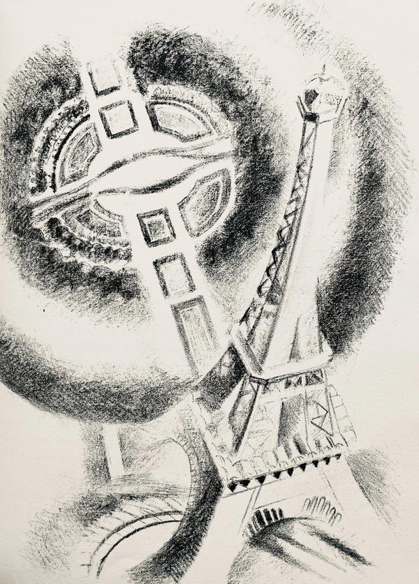 Robert Delaunay, La Tour et le Champ de Mars (Habasque 720-728), Allo! Paris!, Limited Edition Lithograph
