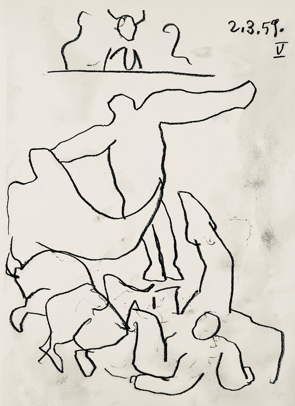 Pablo Picasso, Composition (Bloch 1276; Czwiklitzer 23), Toros y Toreros, Limited Edition Lithograph