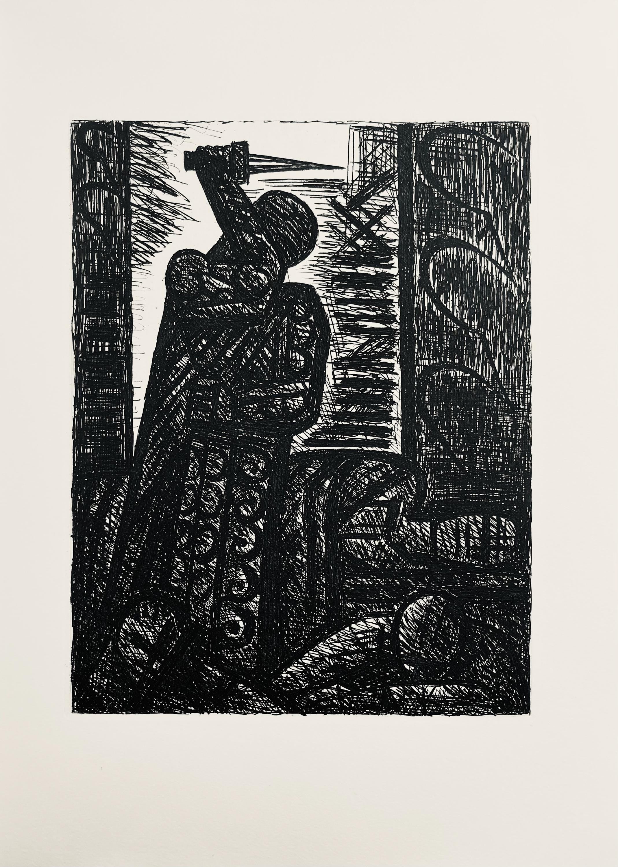 Marcel Gromaire, Le Meurtre De Duncan, Scène VIII, Shakespeare, Macbeth, Eaux-fortes de Gromaire, Limited Edition Etching