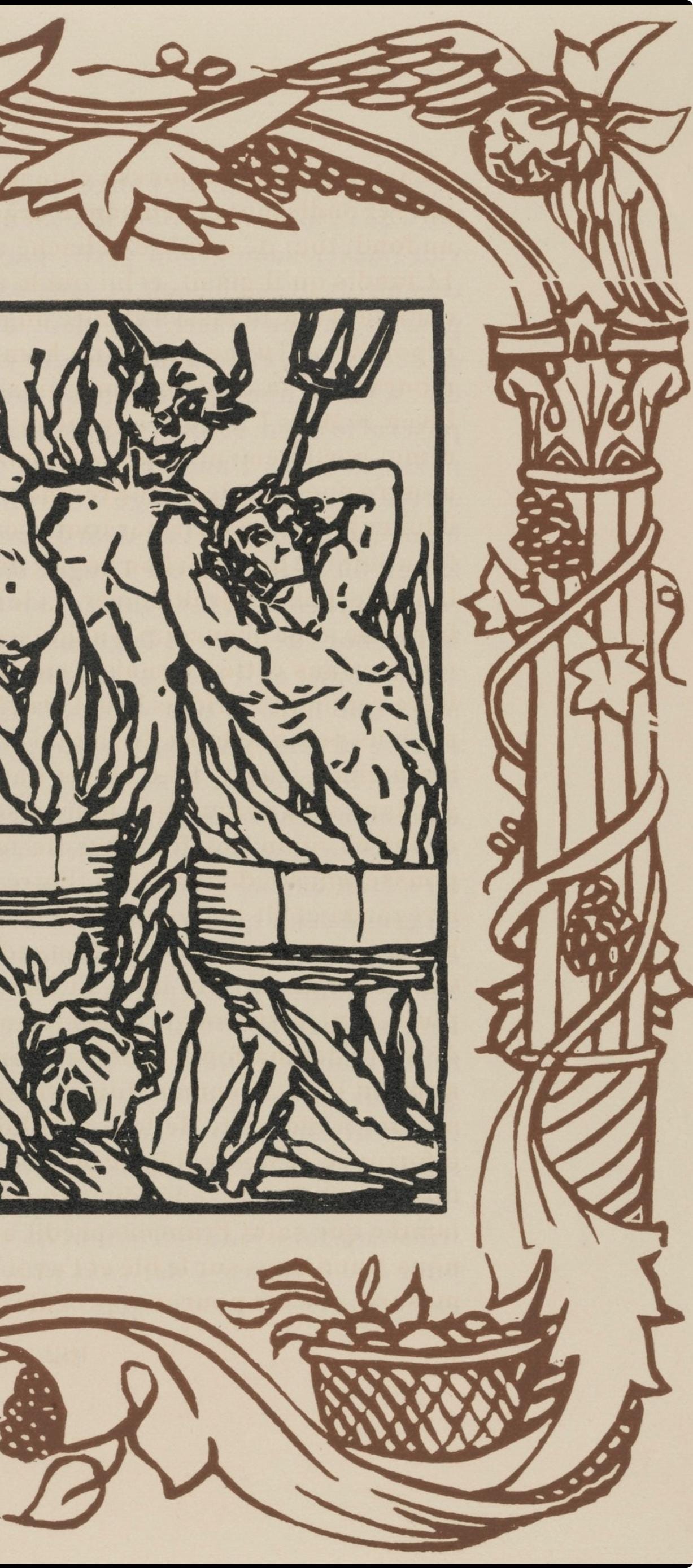 Émile Bernard, Composition (Morane, No. 100), Les Petites Fleurs de St. Françoise, Limited Edition Woodcut