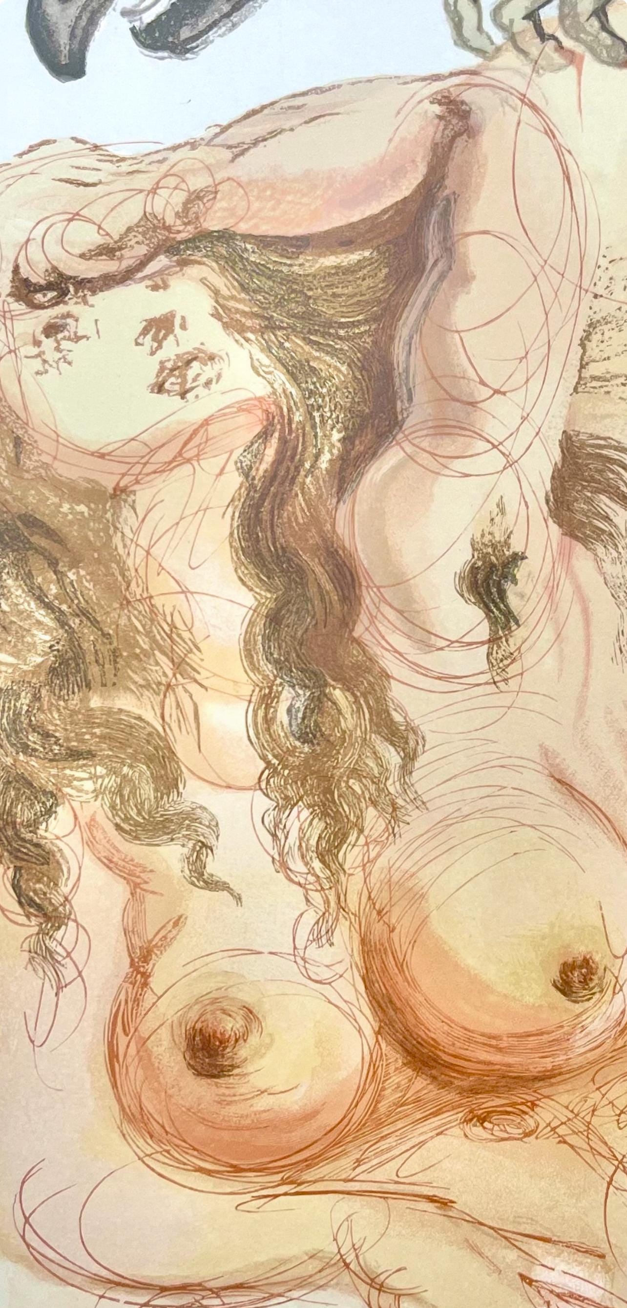 Salvador Dali, Fegefeuer IX (Field 189-200; Michler/Löpsinger 1039-1138), Die Göttliche Komödie, Signed, Limited Edition Woodcut