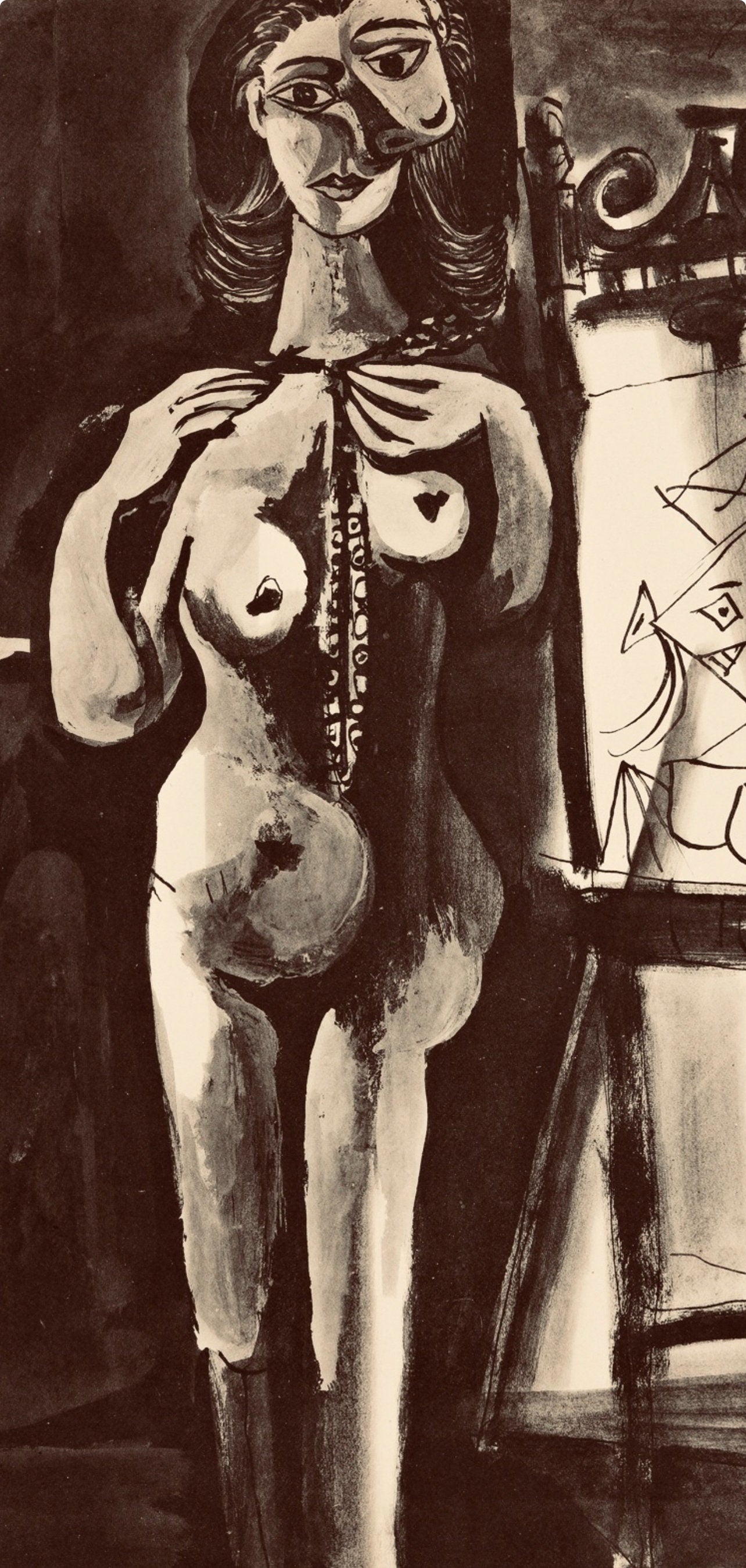 Pablo Picasso, Composition, Carnet de dessins de Picasso, Cahiers d’Art, Limited Edition Lithograph