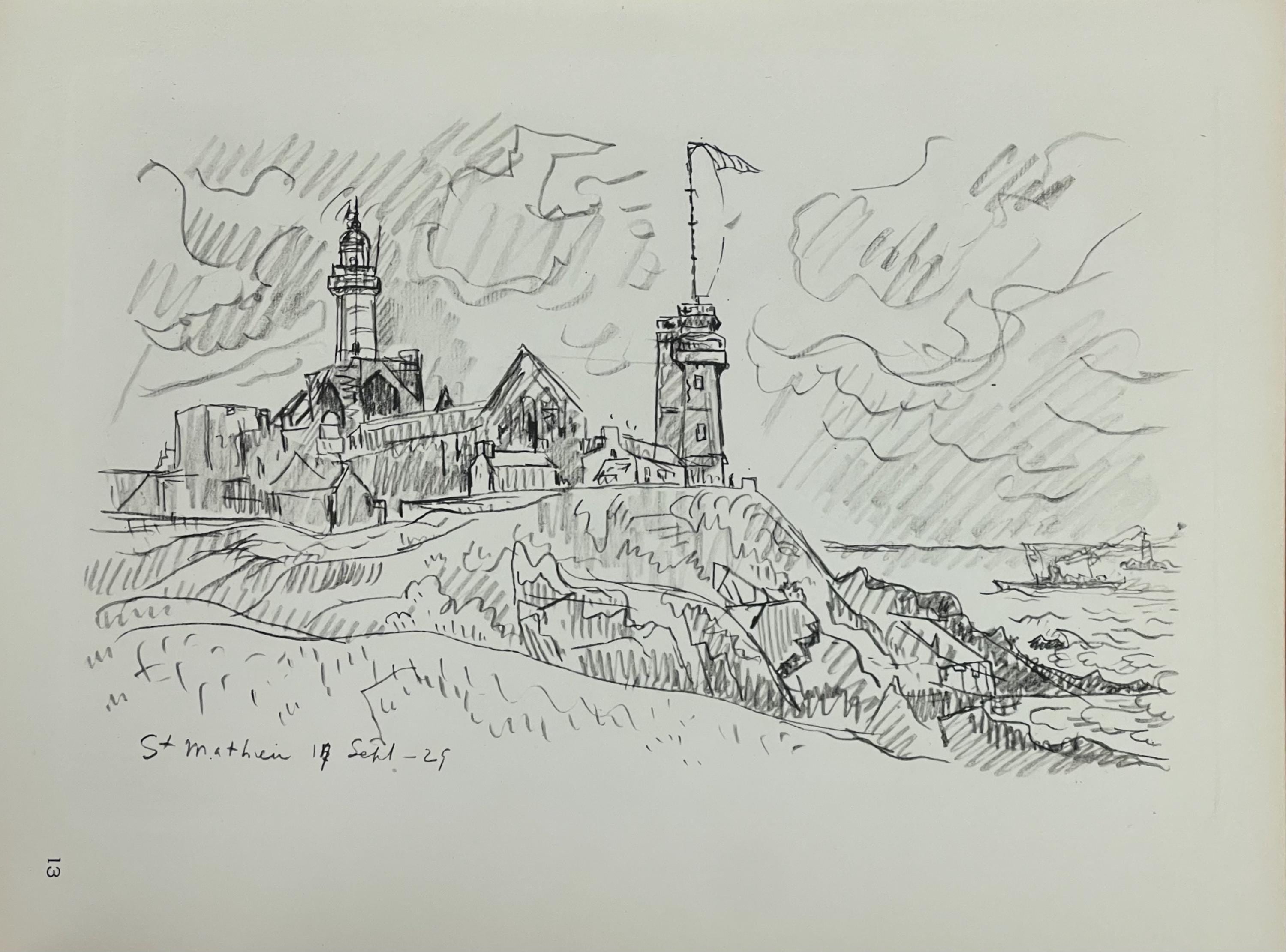 Paul Signac, St-Matthieu. Le Sémaphore, Signac Dessins, Limited Edition Lithograph