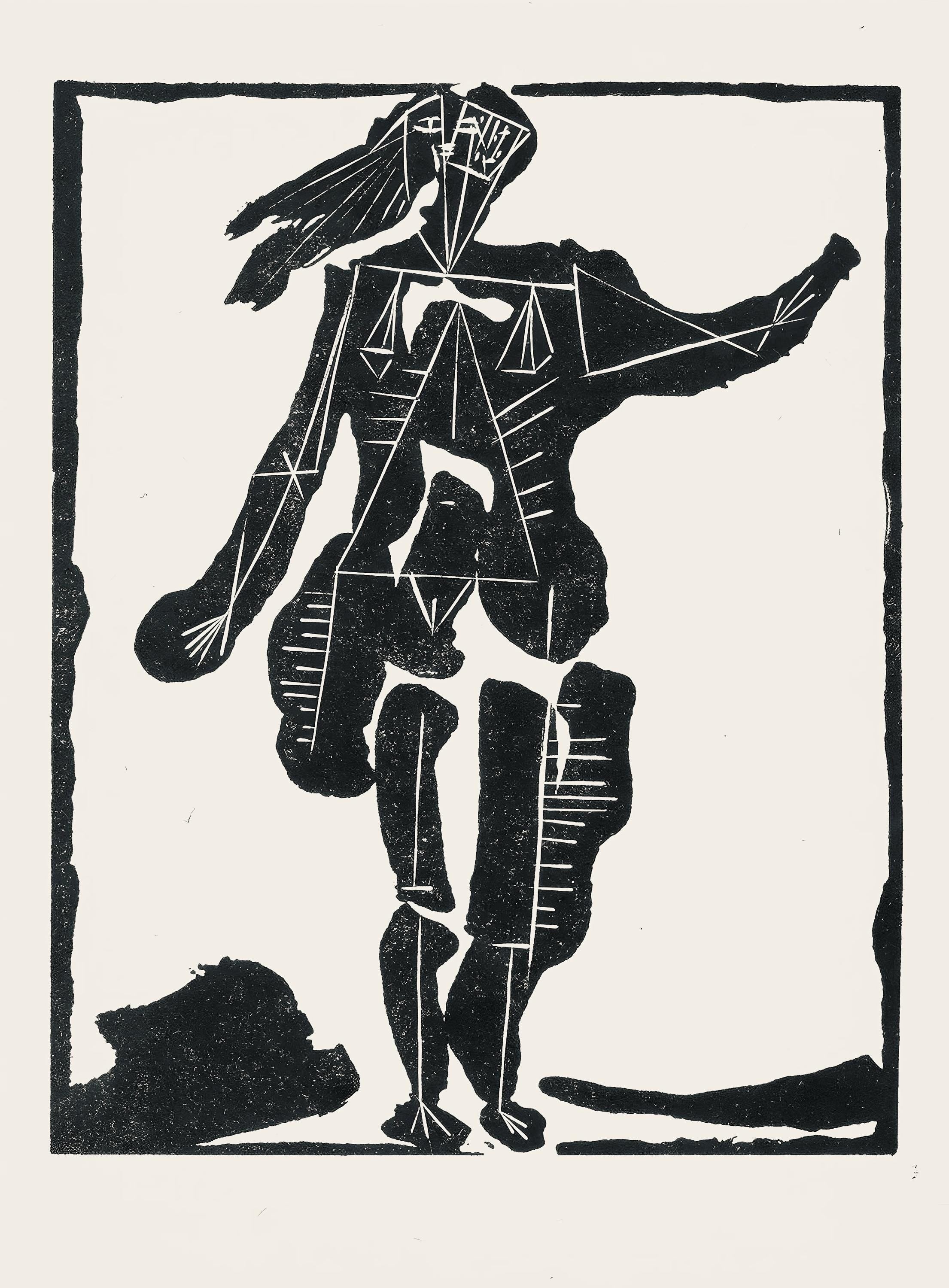 Pablo Picasso, Composition (Cramer 36; Bloch 360; Horodisch A6), Non Vouloir, Limited Edition Zincograph