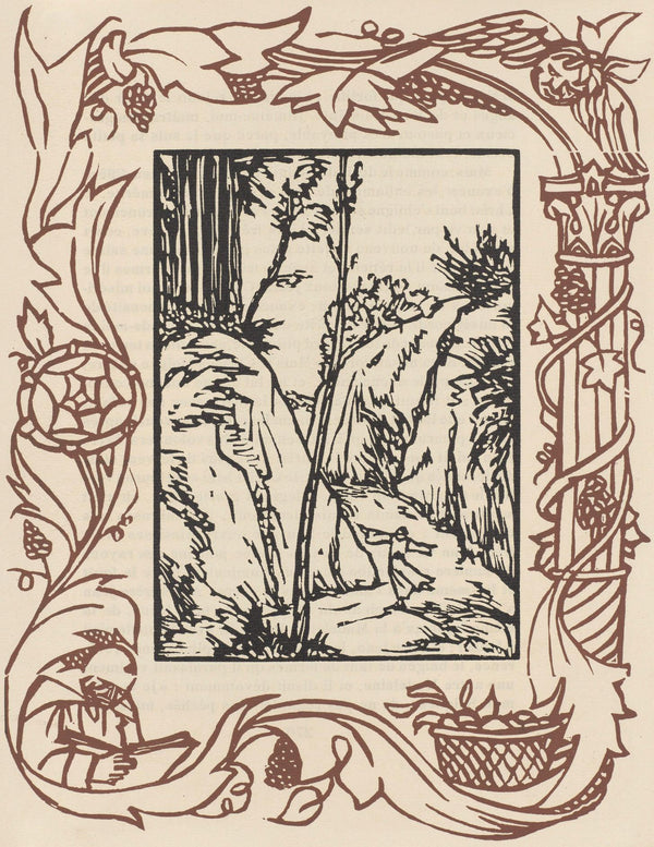 Émile Bernard, Composition (Morane, No. 100), Les Petites Fleurs de St. Françoise, Limited Edition Woodcut