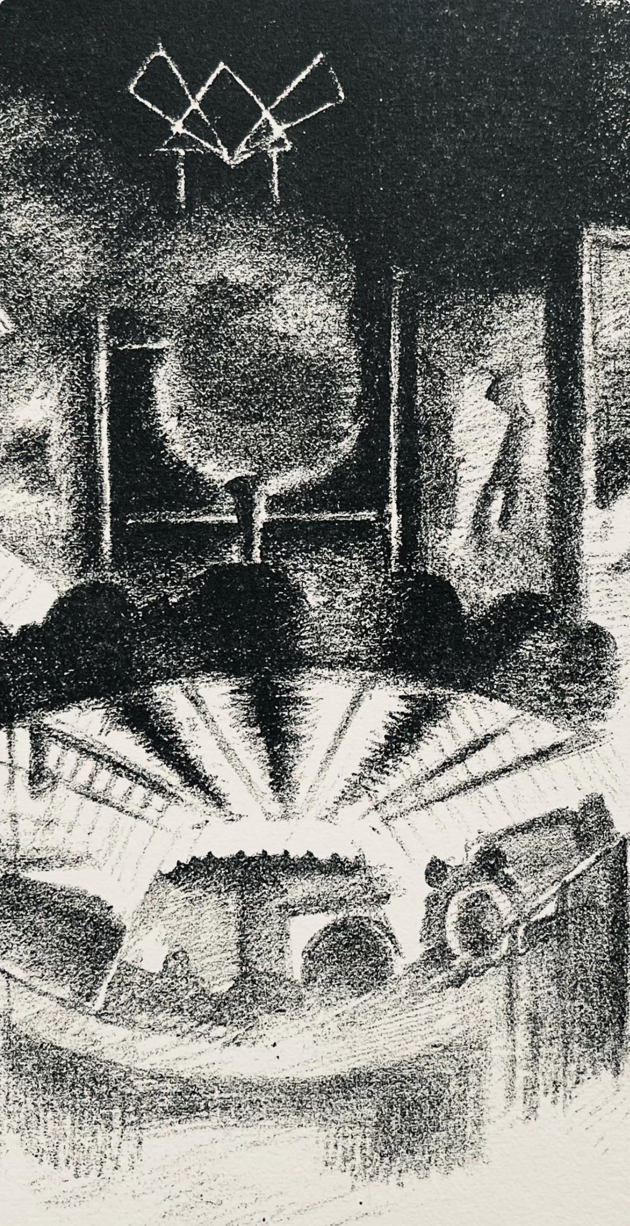 Robert Delaunay, Le Moulin Rouge (Habasque 720-728), Allo! Paris!, Limited Edition Lithograph
