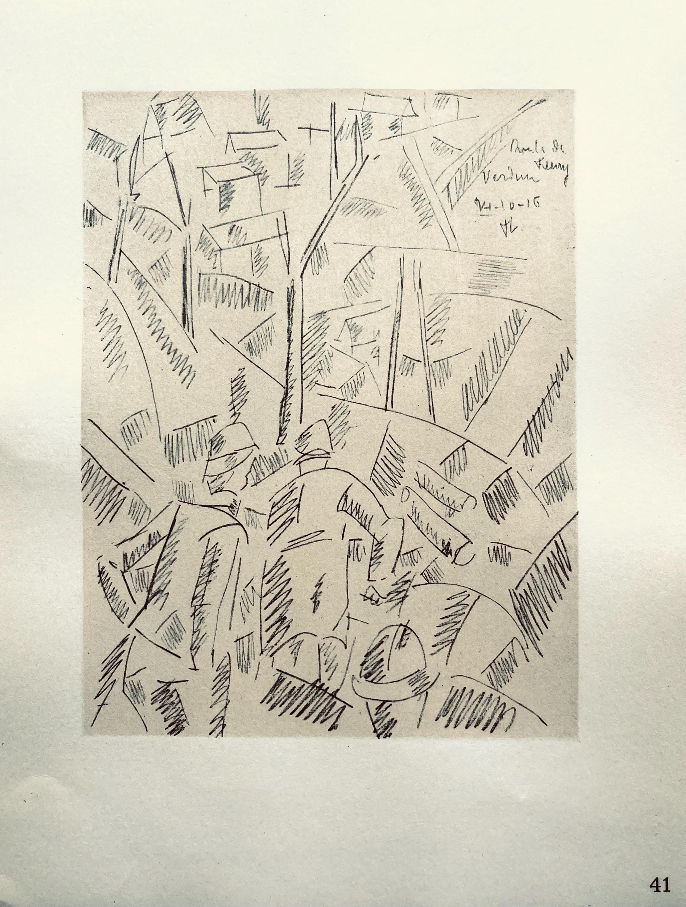 Fernand Léger, Sur La Route De Fleury: Sapeurs Au Travail, Fernand Léger, Dessins de Guerre, Limited Edition Lithograph