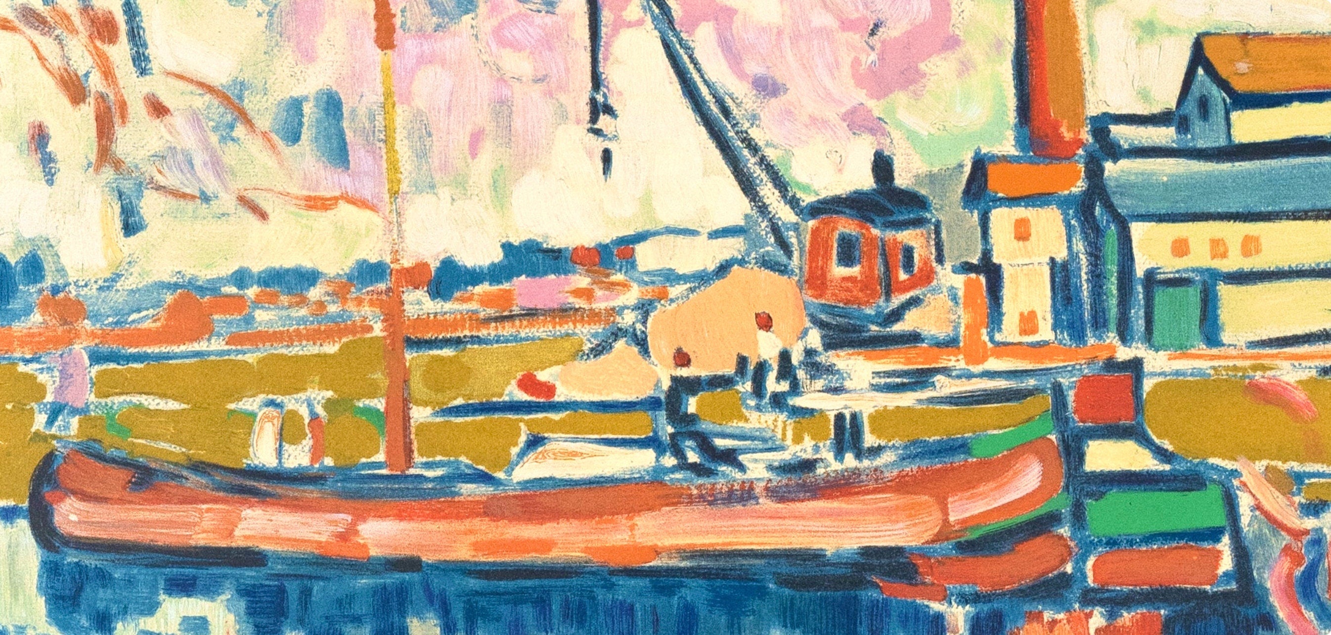 Maurice de Vlaminck, Paysage à Chatou, Fauves, Collection Pierre Lévy, Limited Edition Lithograph