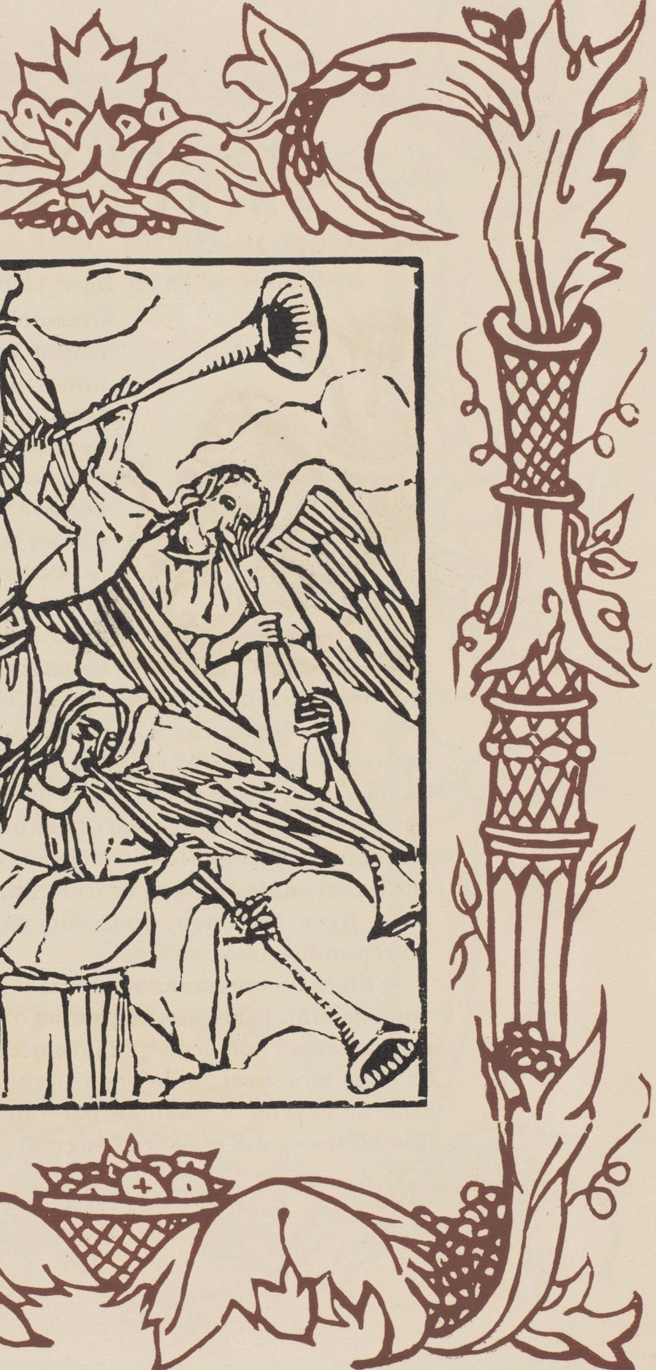 Émile Bernard, Composition (Morane, No. 100), Les Petites Fleurs de St. Françoise, Limited Edition Woodcut