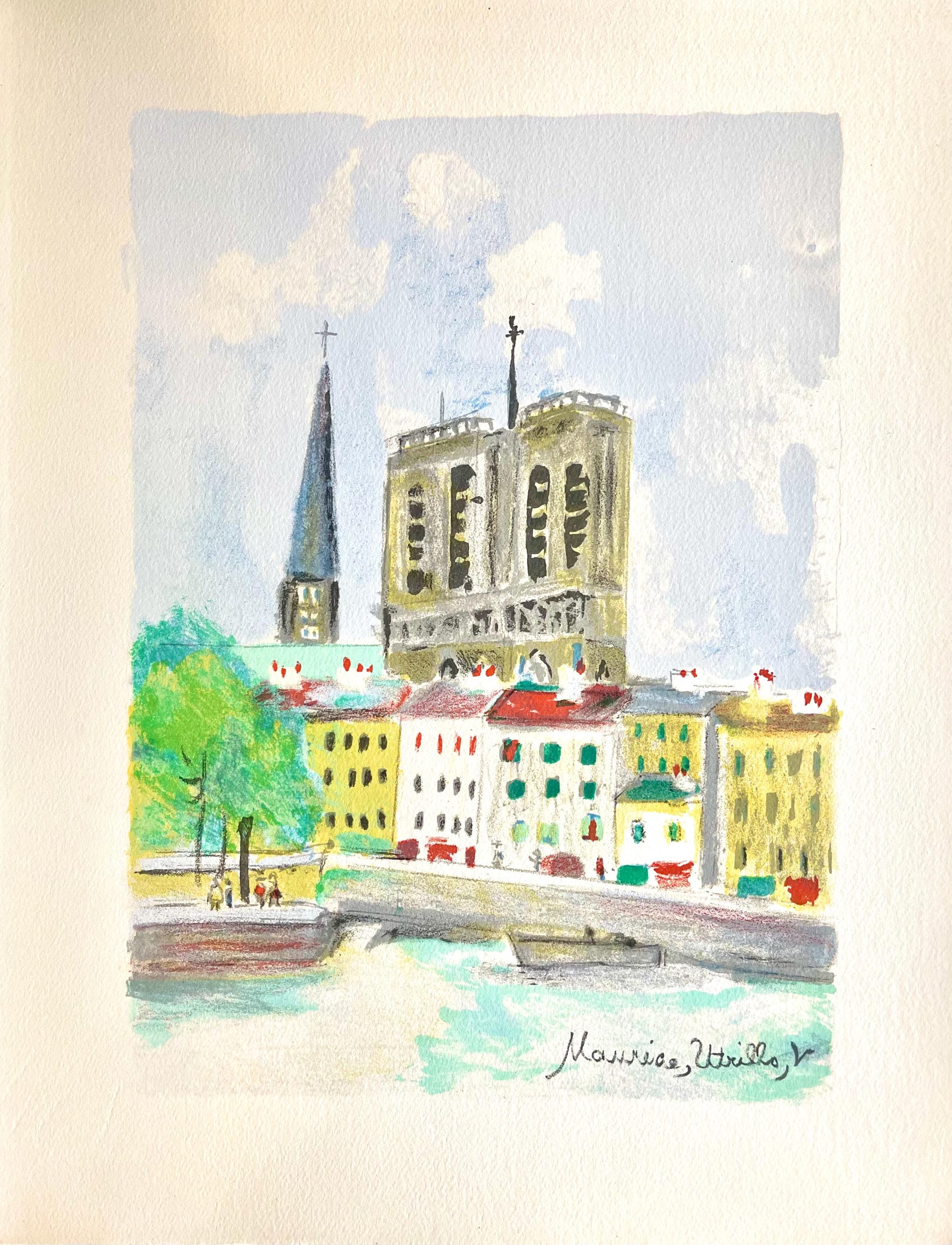 Maurice Utrillo, à Notre-Dame (La Cité), Paris Capitale, Limited Edition Lithograph