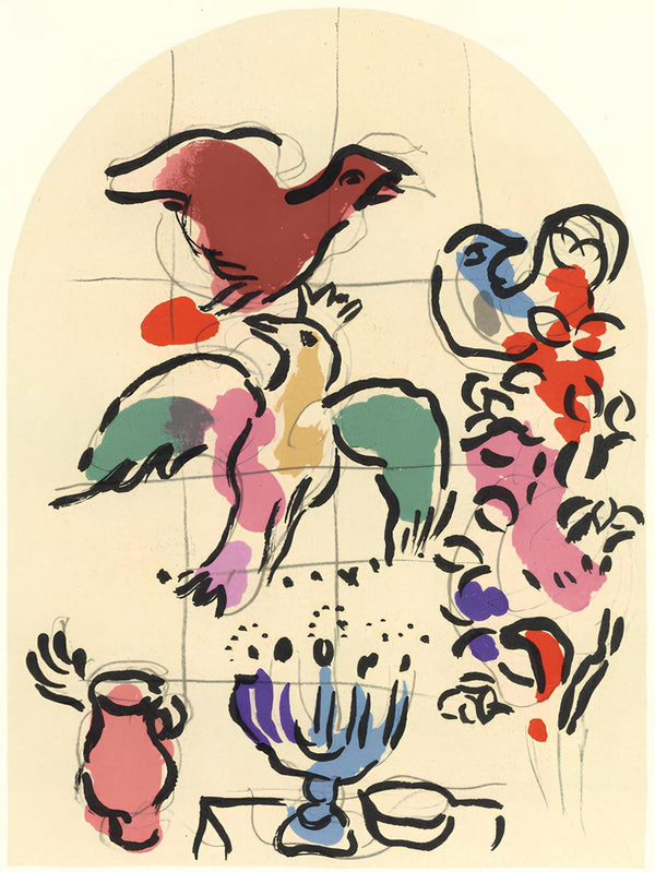 Marc Chagall, Tribe of Asher, Jerusalem Windows, Limited Edition Lithograph