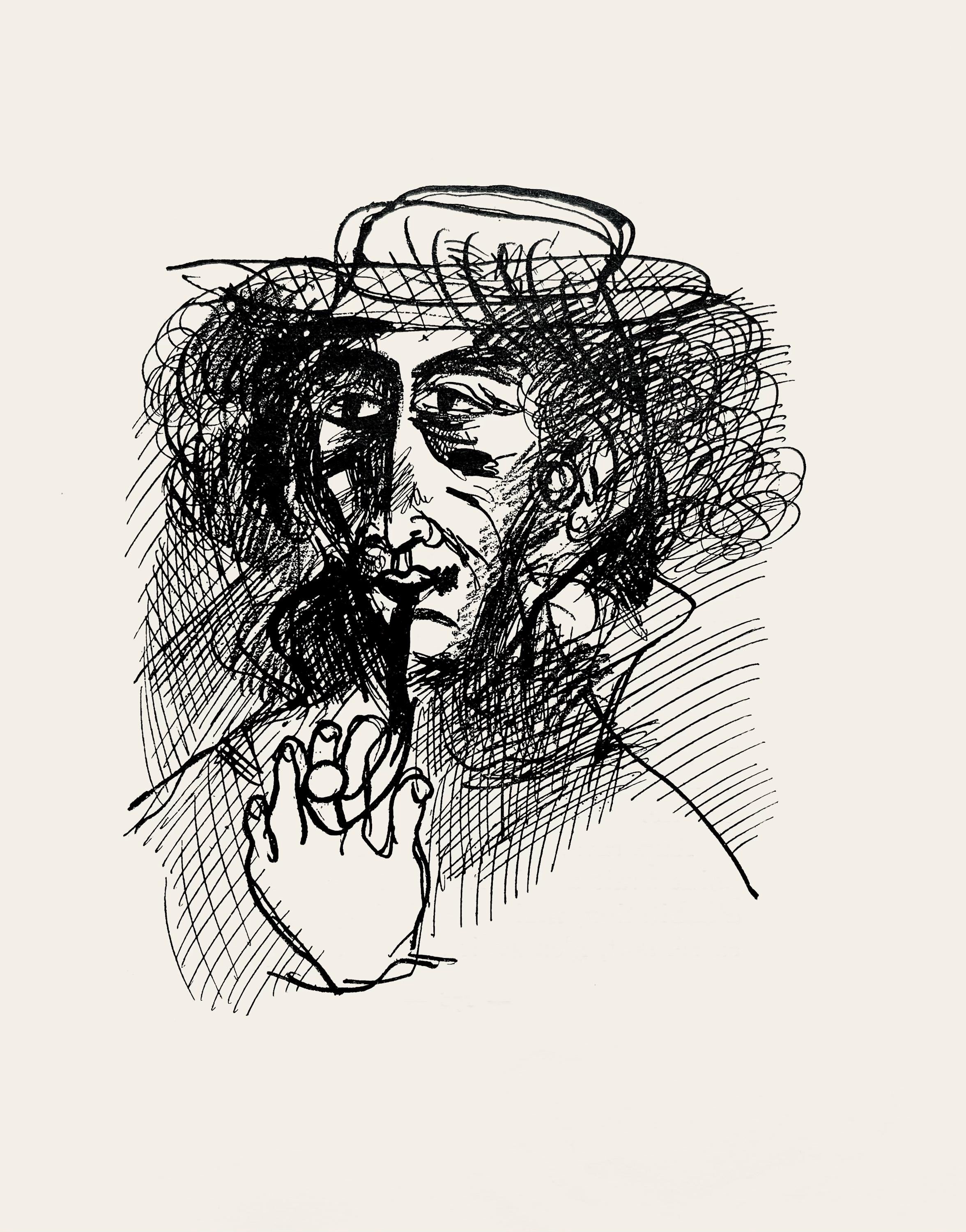 Marc Chagall, Composition, Suite Provinciale avec 92 dessins inédits de Marc Chagall, Limited Edition Lithograph