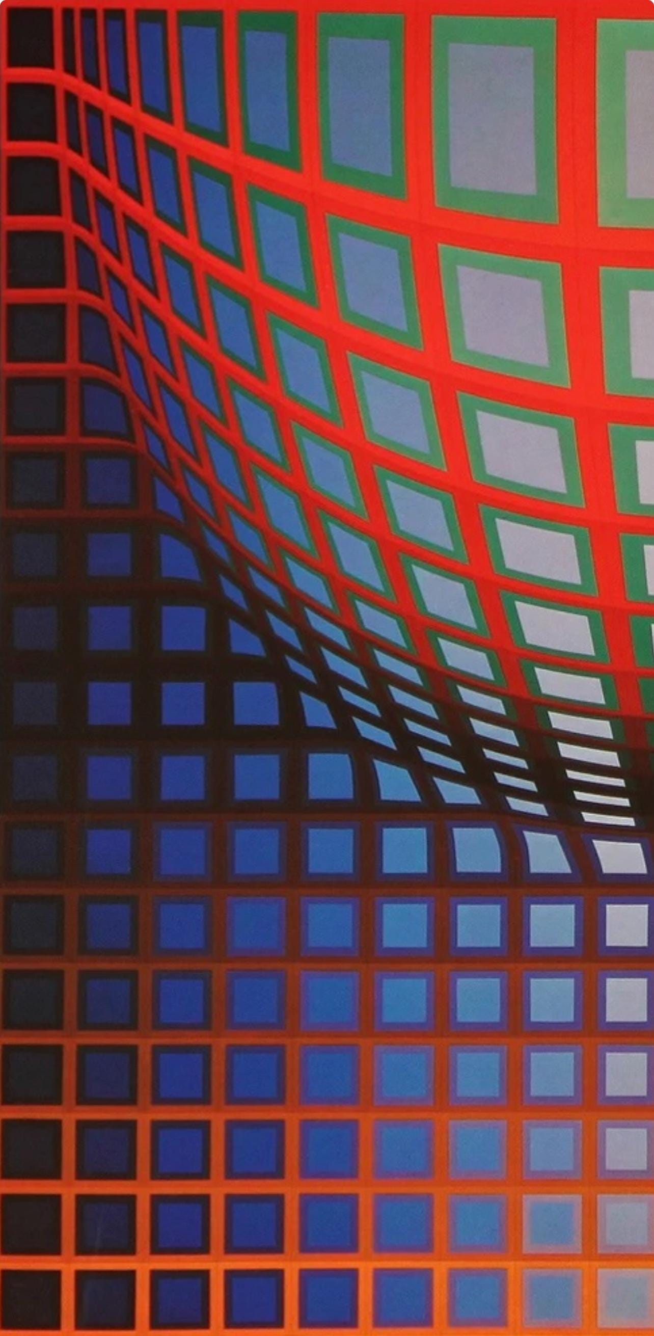 Victor Vasarely, Composition, Damier, Limited Edition Héliogravure