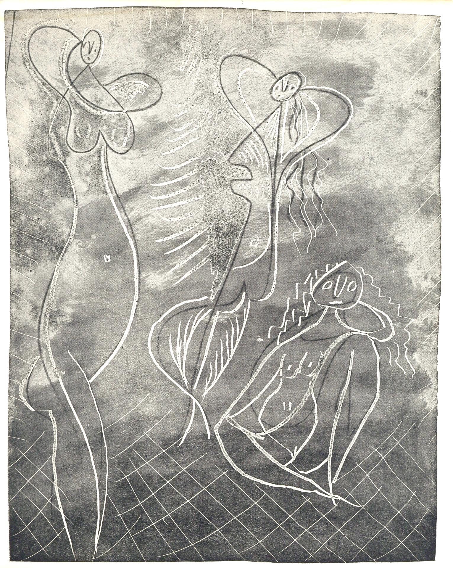 Pablo Picasso, Trois baigneuses (Bloch 361a-e; Baer 683-688; Cramer 38), La Chèvre-Feuille, Limited Edition Engraving