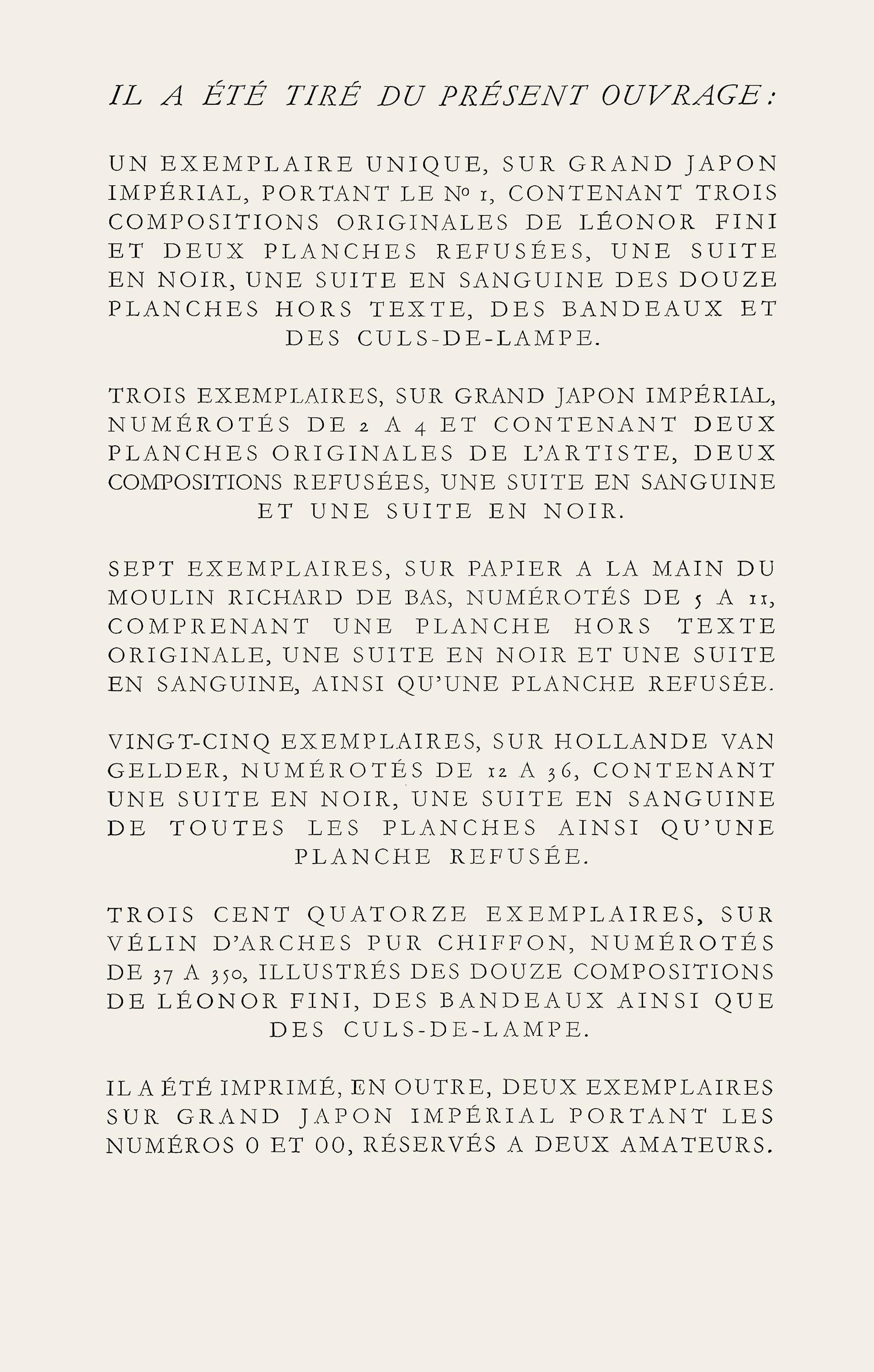 Léonor Fini, Composition, Histoire d'O, Limited Edition Lithograph