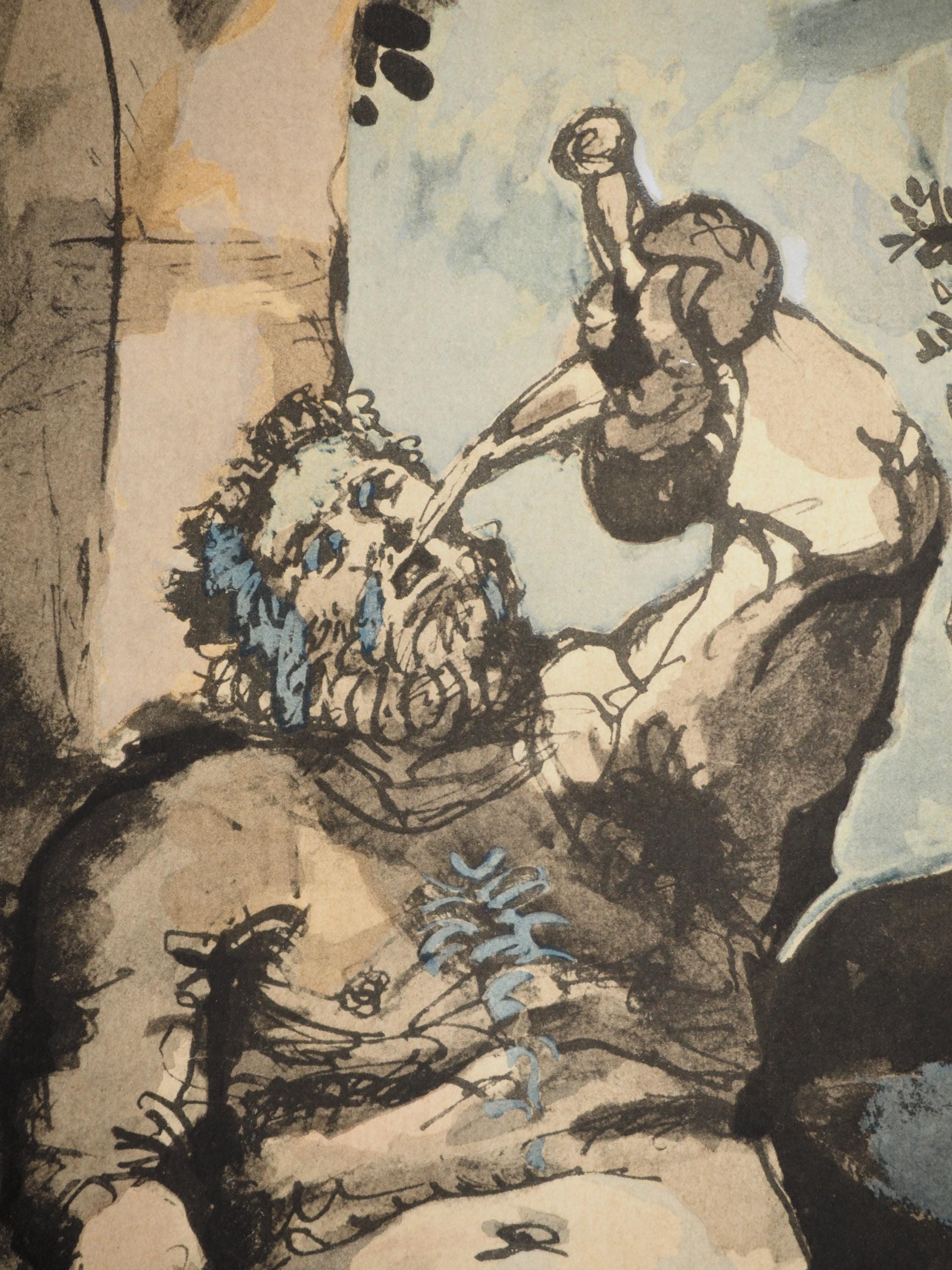 Pablo Picasso, Composition (Orozco 238), Picasso, La flûte double, Limited Edition Lithograph
