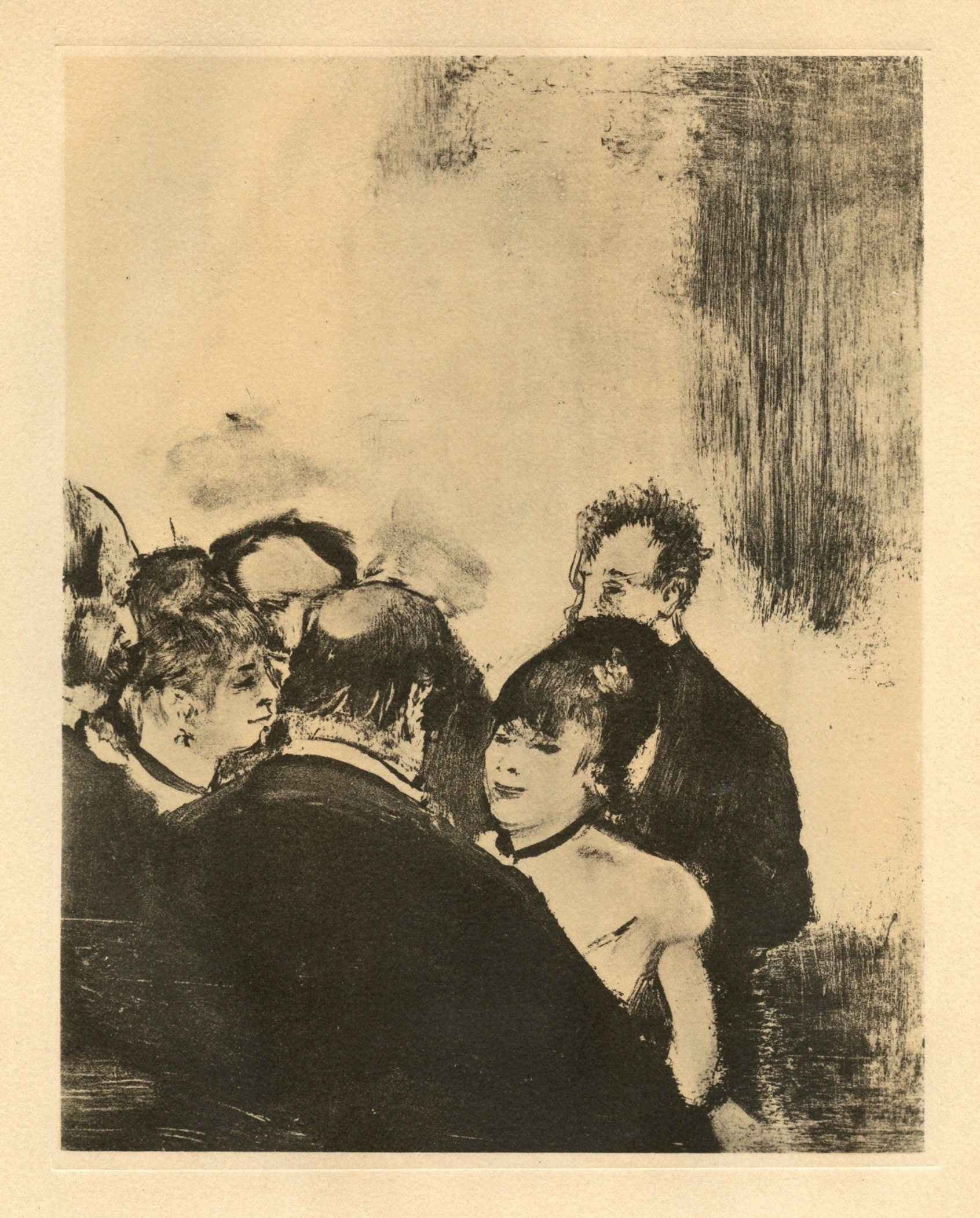 Edgar Degas, Famille Cardinal, E. Degas Monotypes, Limited Edition Monotype