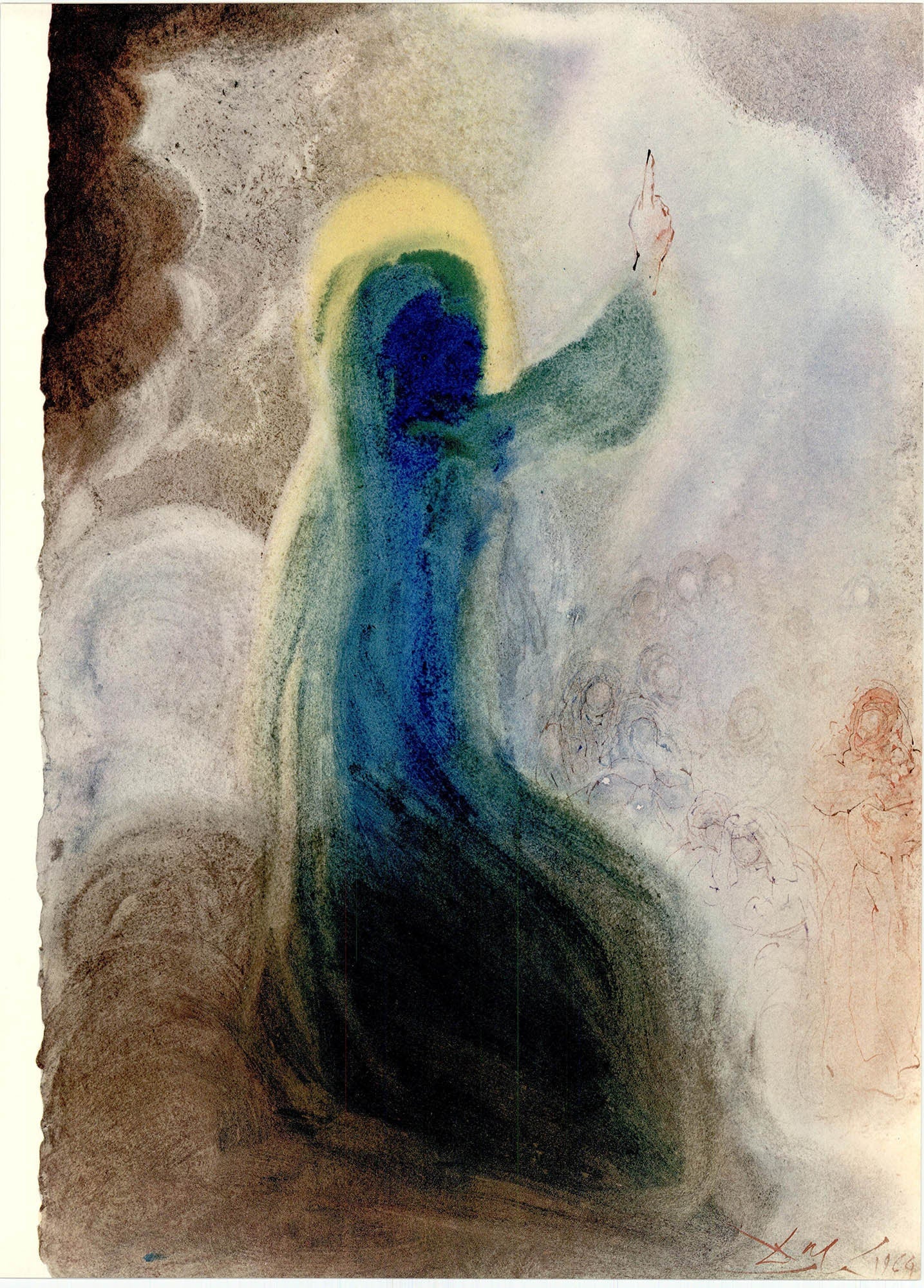 Salvador Dali, Composition (Michler/Löpsinger 1600; Field 69-3), Biblia Sacra, Limited Edition Lithograph
