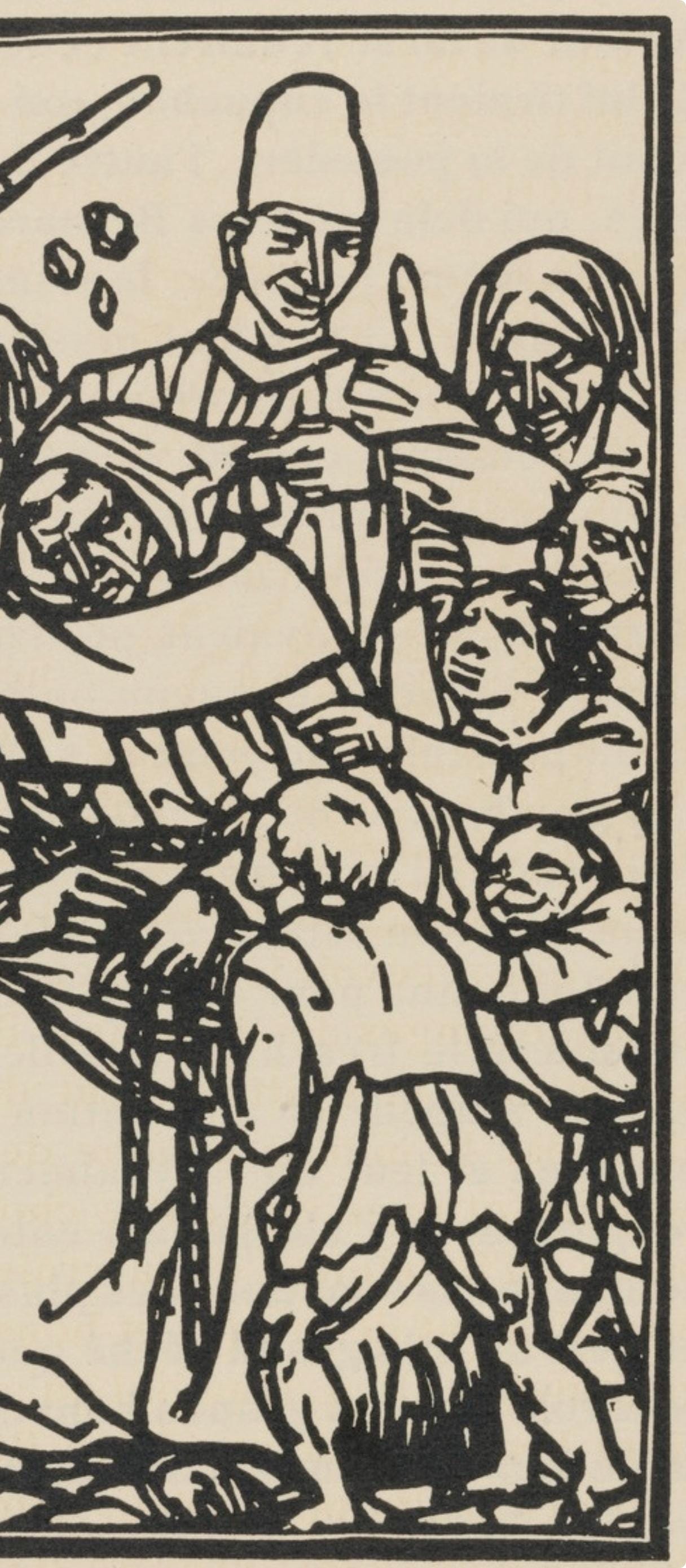 Émile Bernard, Composition (Morane, No. 100), Les Petites Fleurs de St. Françoise, Limited Edition Woodcut