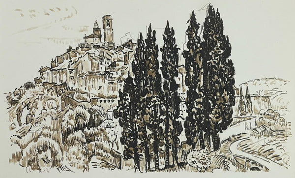 Paul Signac, St-Paul-de-Vence, Signac Dessins, Limited Edition Lithograph