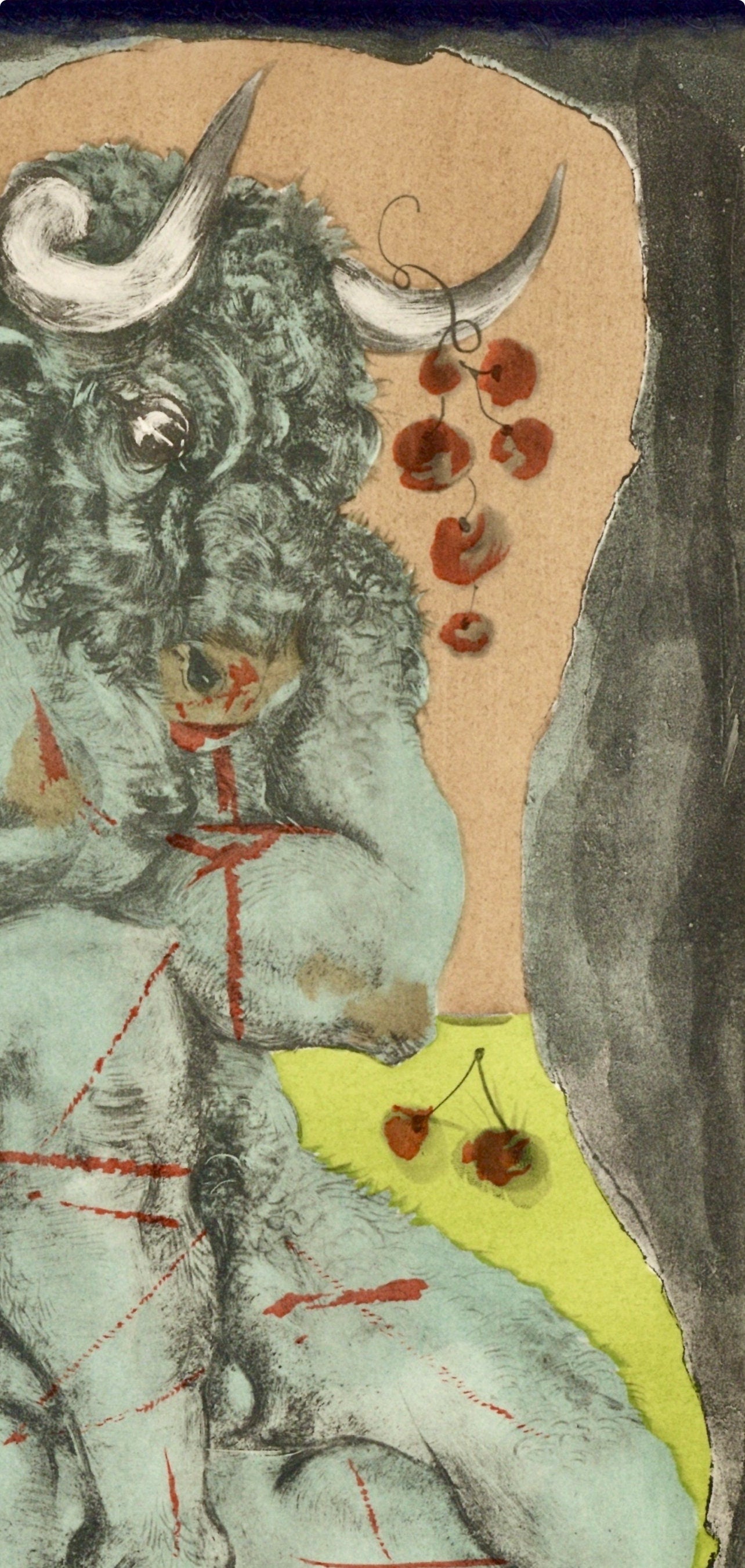 Pierre-Yves Trémois, Initiation, Vins, Fleurs et Flammes, Limited Edition Lithograph