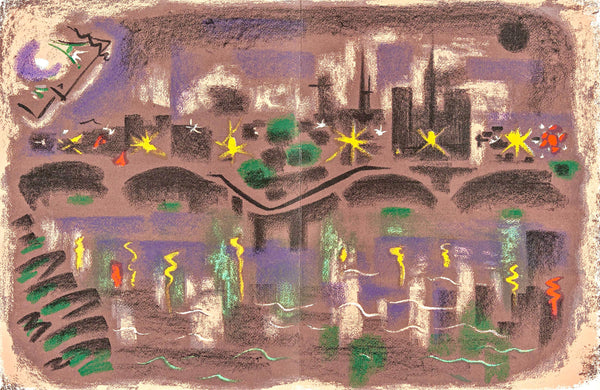 André Masson, Paris la nuit La Seine, Notre Dame de Paris, Regards sur Paris, Limited Edition Lithograph