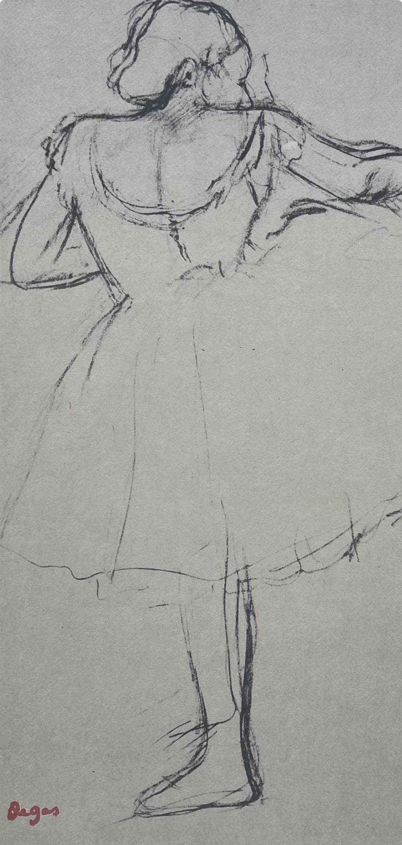 Edgar Degas, Dancer at the bar, Ten Ballet Sketches, Limited Edition Lithograph