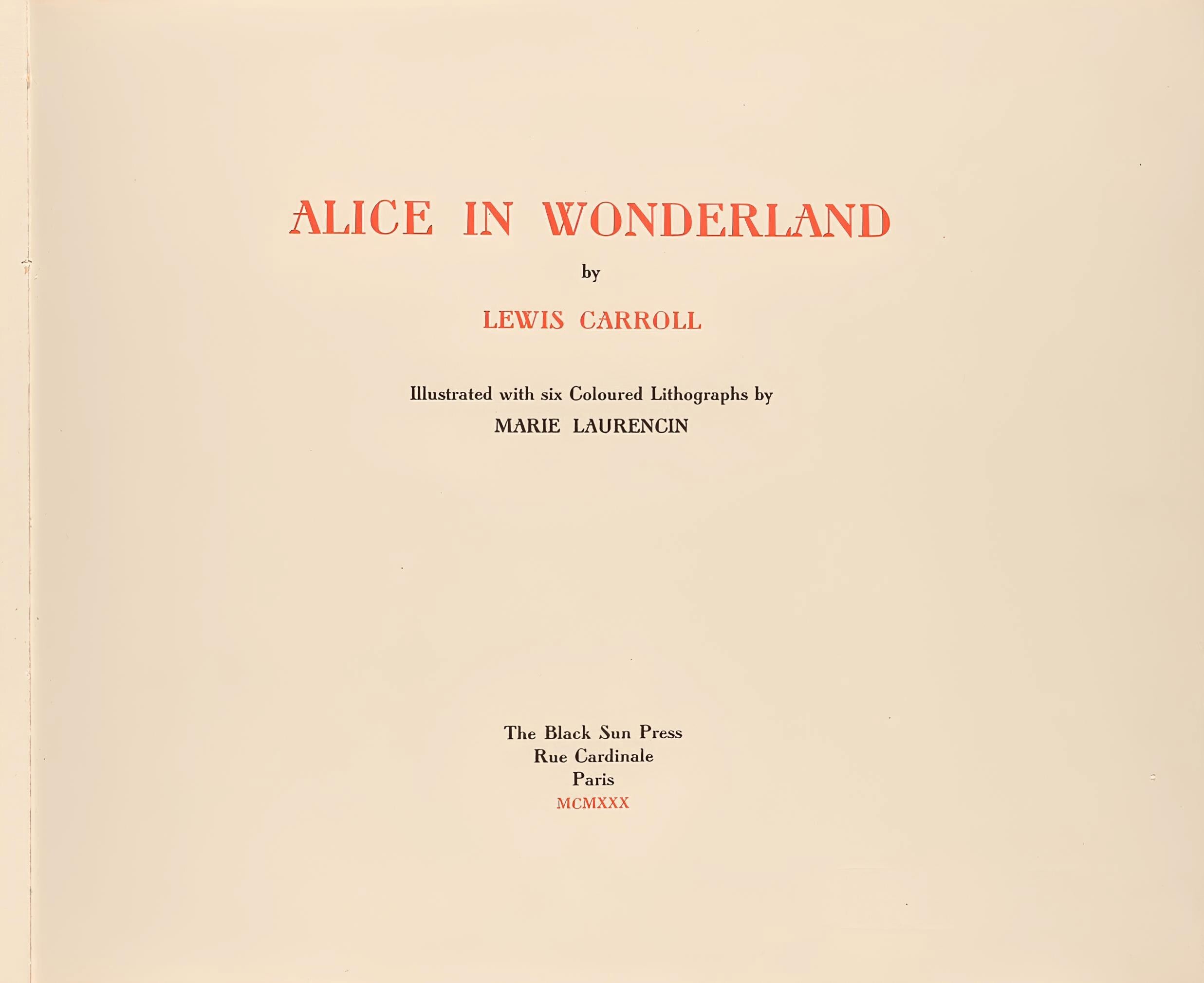 Marie Laurencin, Composition, Alice's Adventures in Wonderland, Limited Edition Lithograph