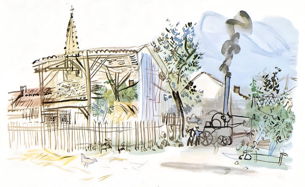 Raoul Dufy, La batteuse s'en va, page, Vacances forcées