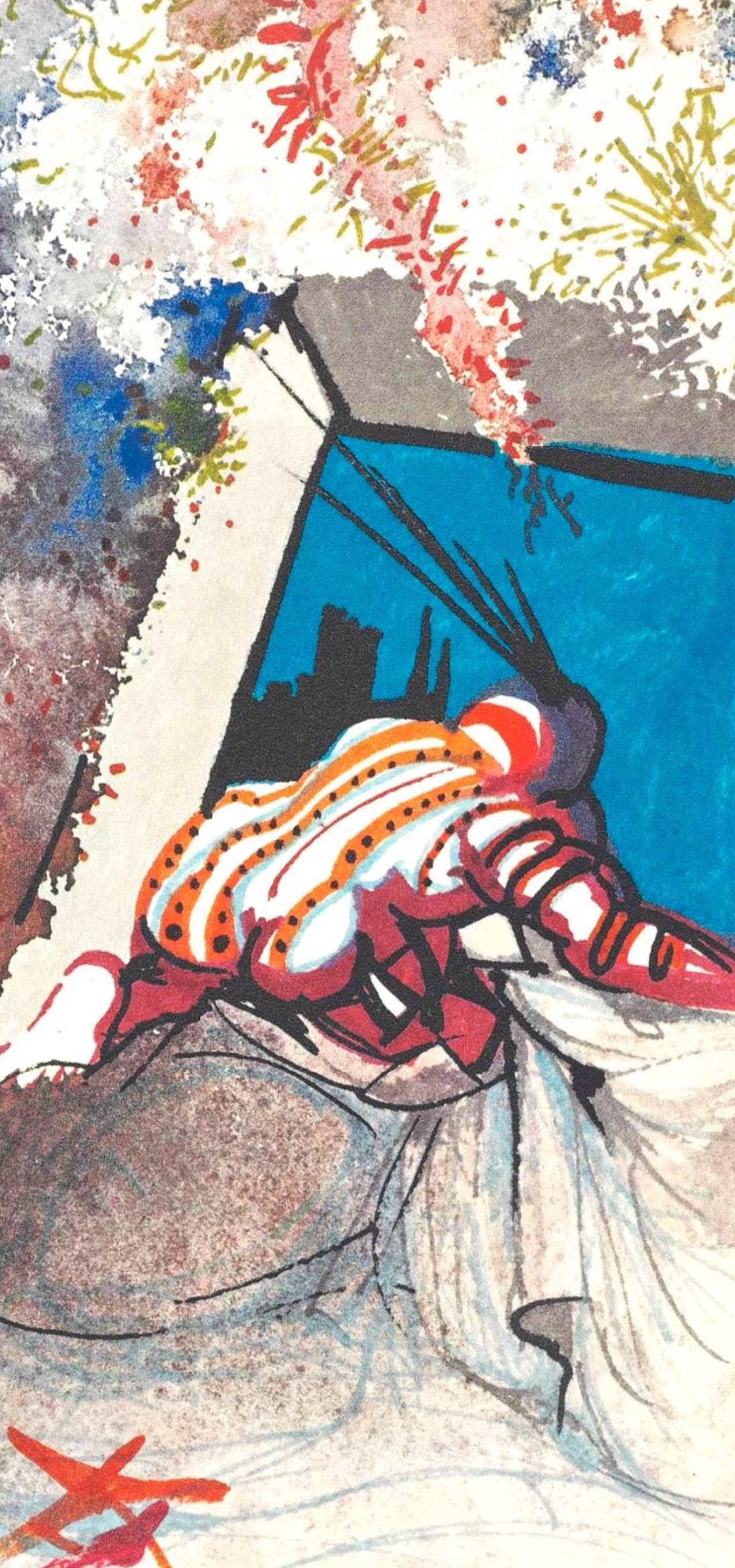 Salvador Dali, Composition (Michler/Löpsinger 1601), Romeo e Giulietta, Limited Edition Lithograph and Silkscreen