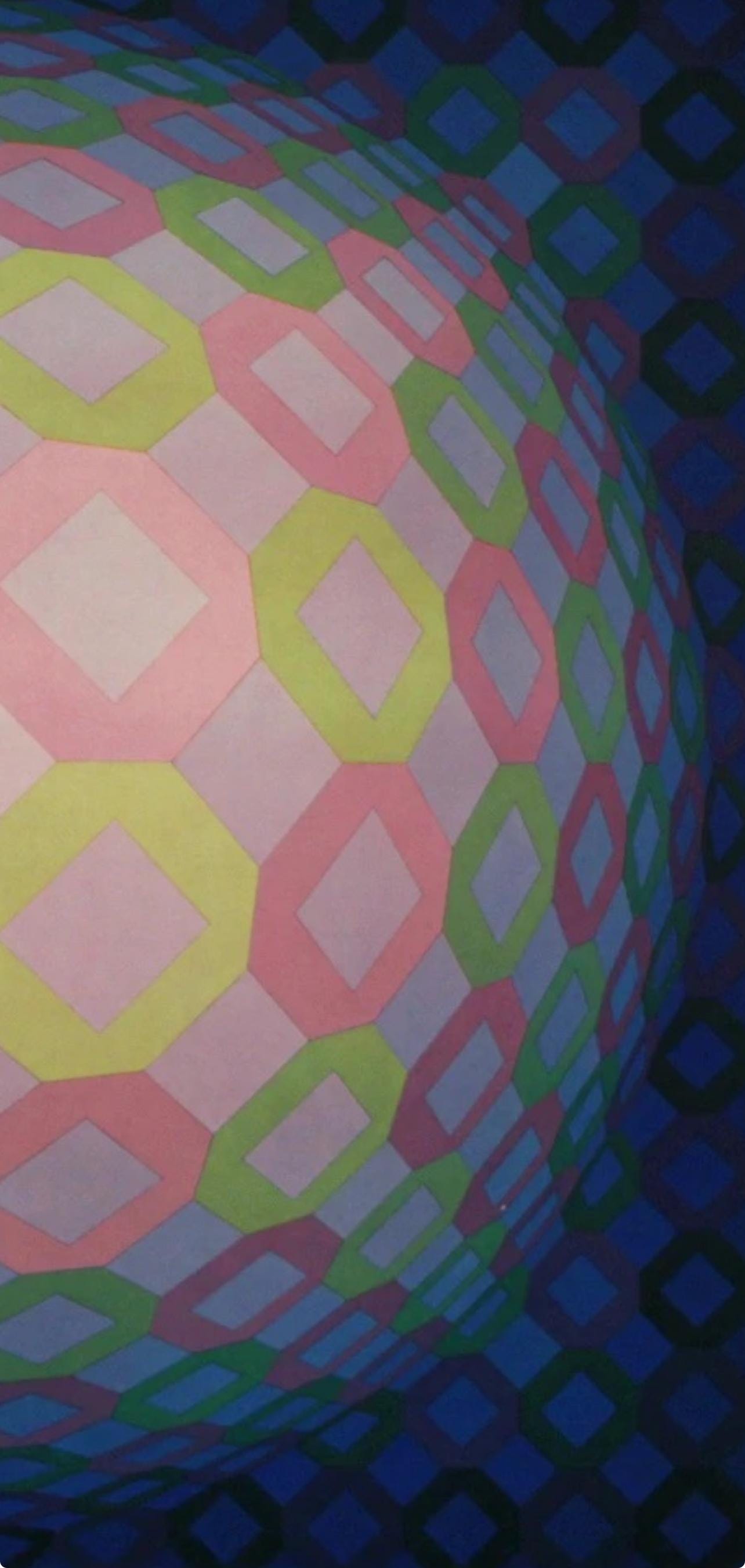 Victor Vasarely, Composition, Octogone, Limited Edition Héliogravure