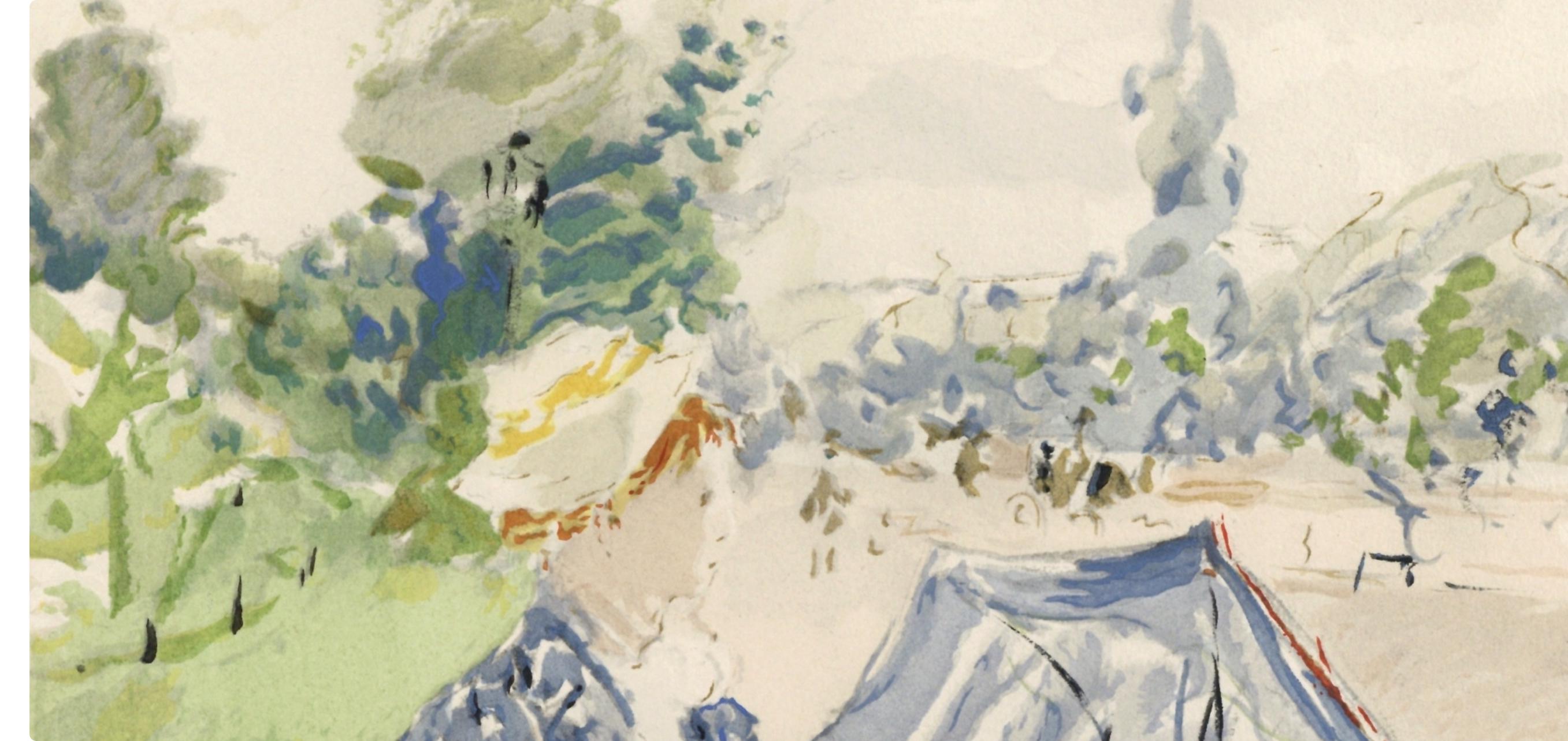 Berthe Morisot, Jeune femme assise avenue du Bois de Boulogne, Berthe Morisot Seize Aquarelles, Limited Edition Lithograph