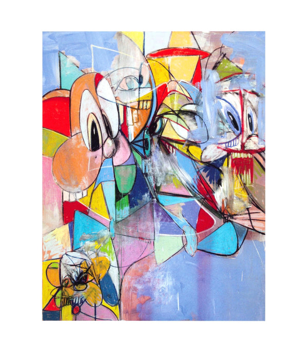 George Condo, Anthropology, Drawing Paintings, Limited Edition Four Color Process Print