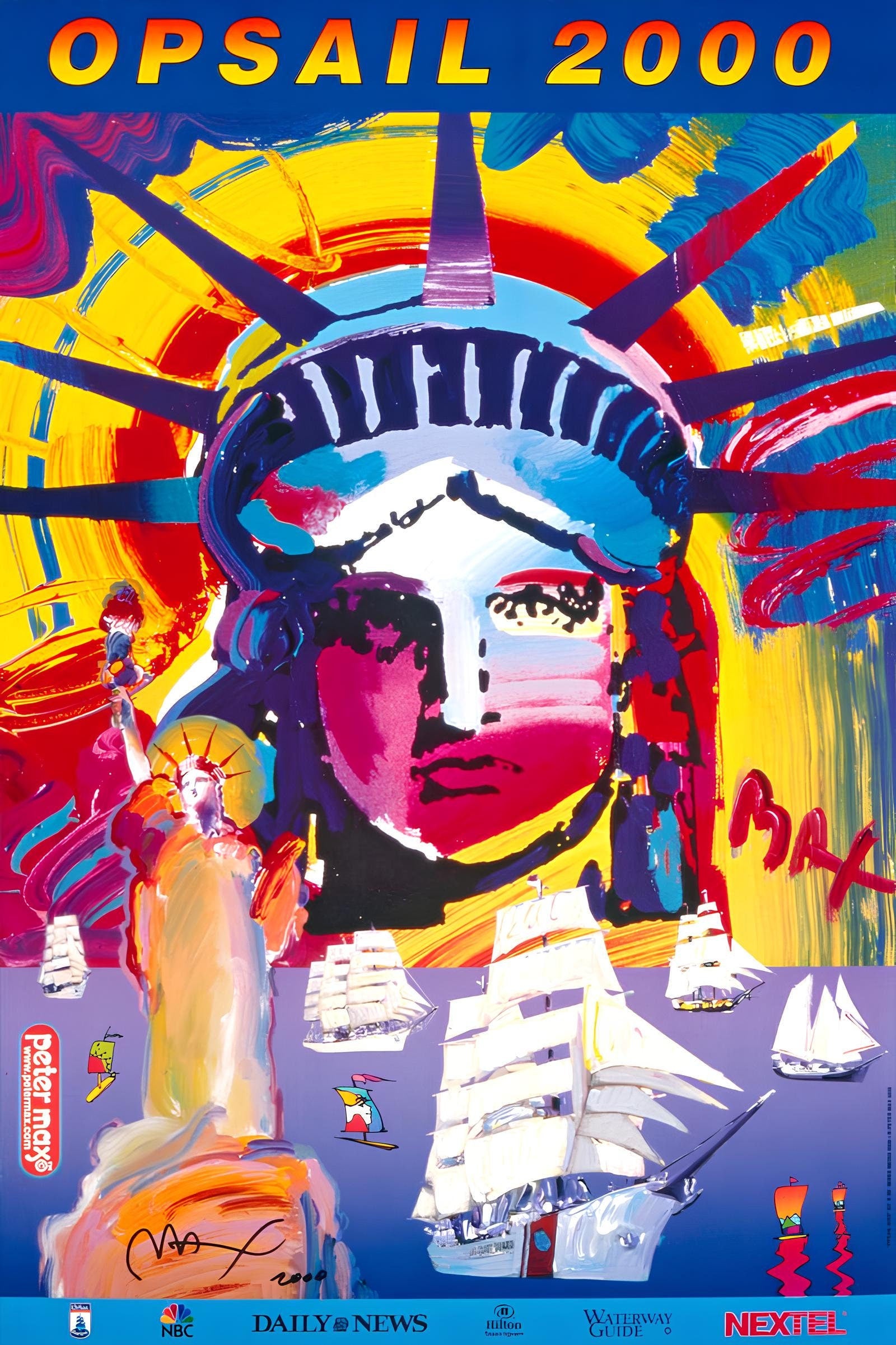 Peter Max, Summer Storm, 2000, Hand Signed, Official Edition Offset Lithograph