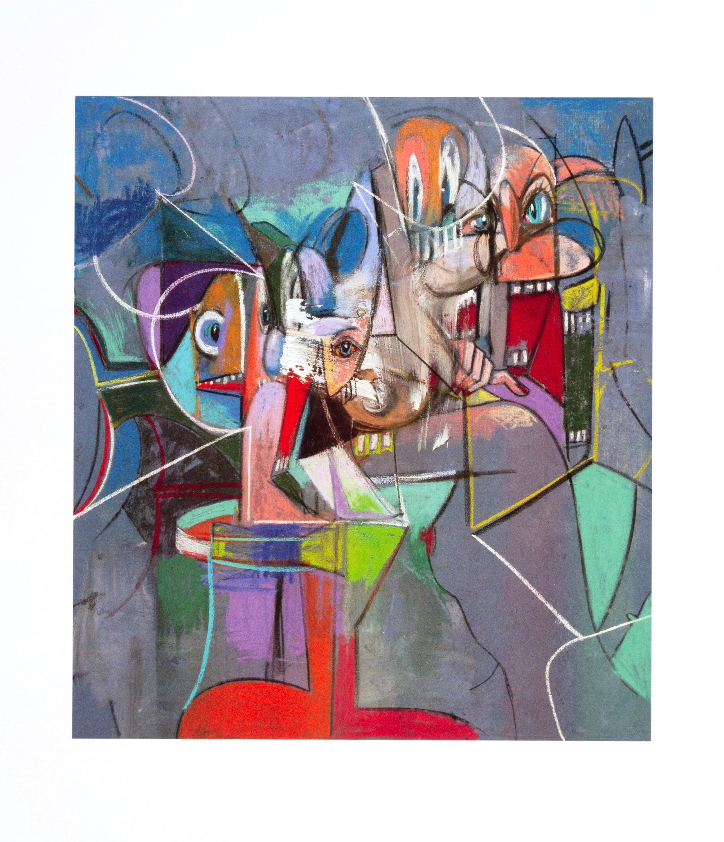 George Condo, Heads and Toes, Drawing Paintings, Limited Edition Four Color Process Print