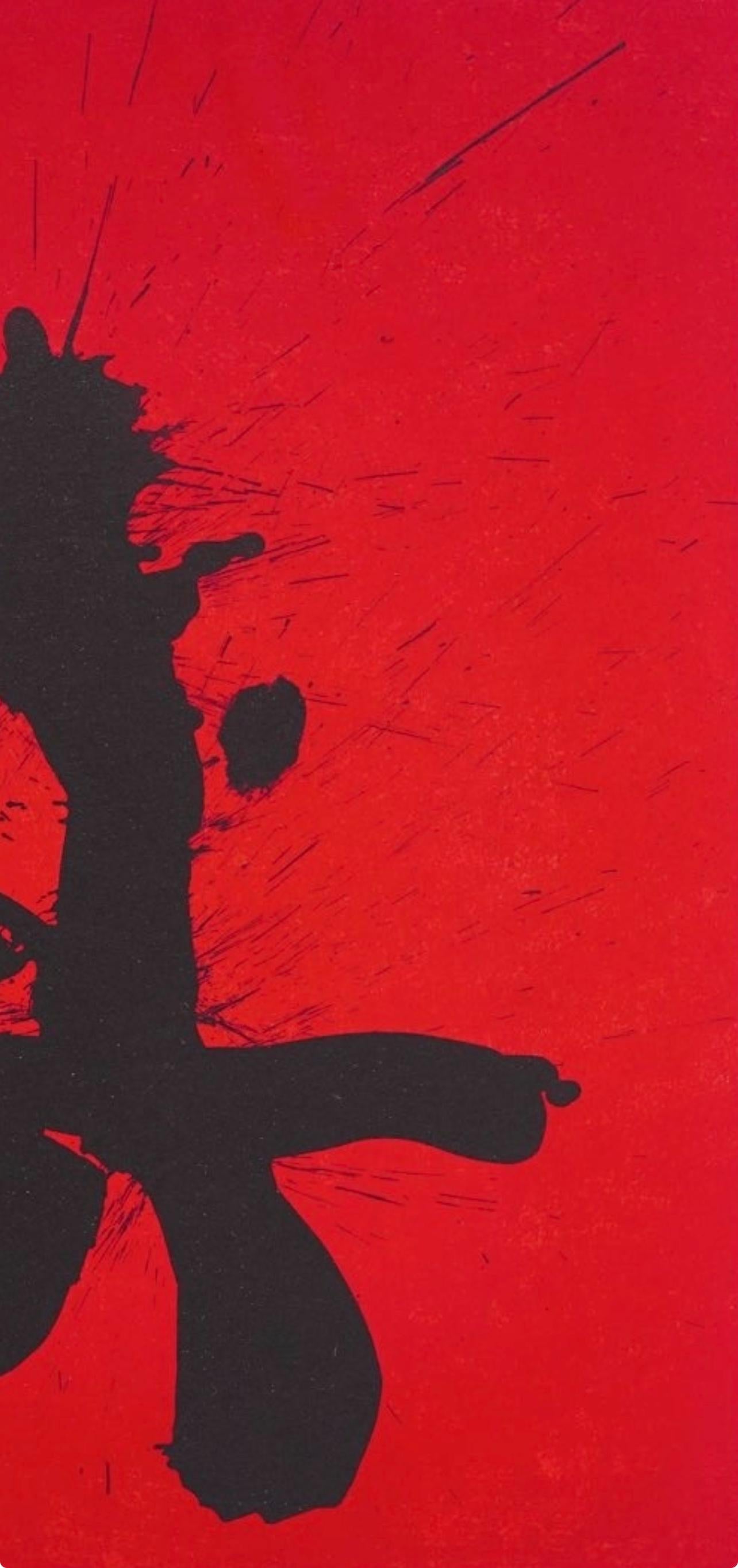 Robert Motherwell, Red Samurai! (Belknap 354-380; Engberg/Banach 415-441), Three Poems, Limited Edition Lithograph