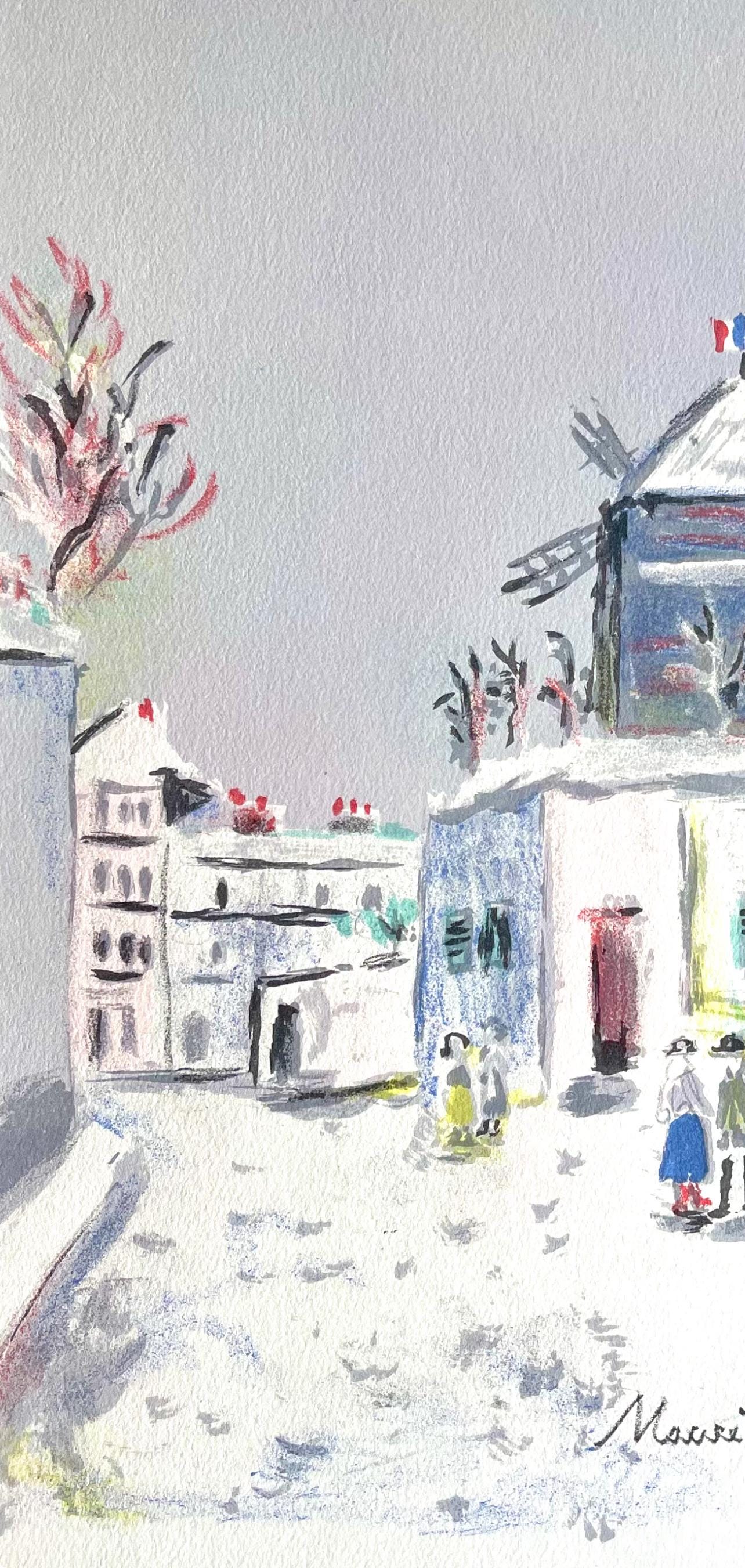 Maurice Utrillo, Montmartre (Moulin de la Galette), Paris Capitale, Limited Edition Lithograph