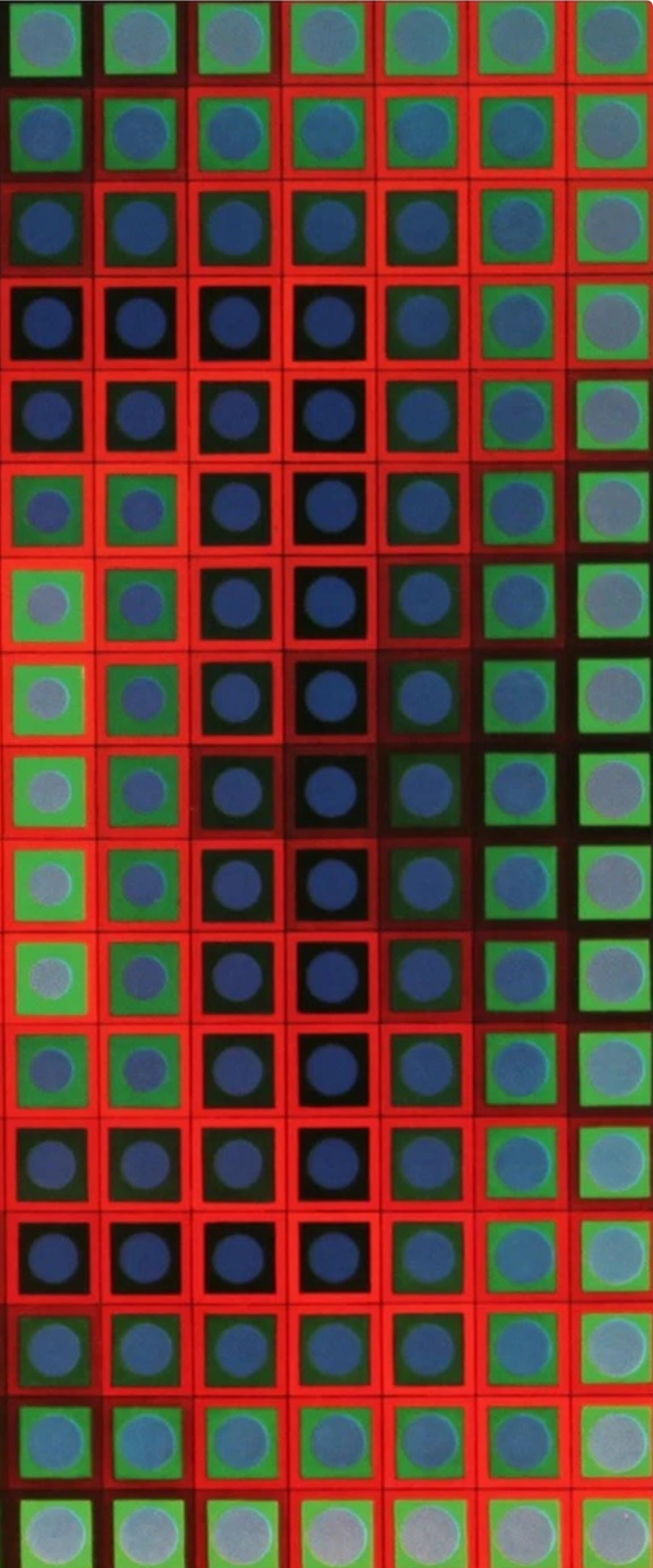 Victor Vasarely, Composition, Folklore Planétaire, Limited Edition Héliogravure
