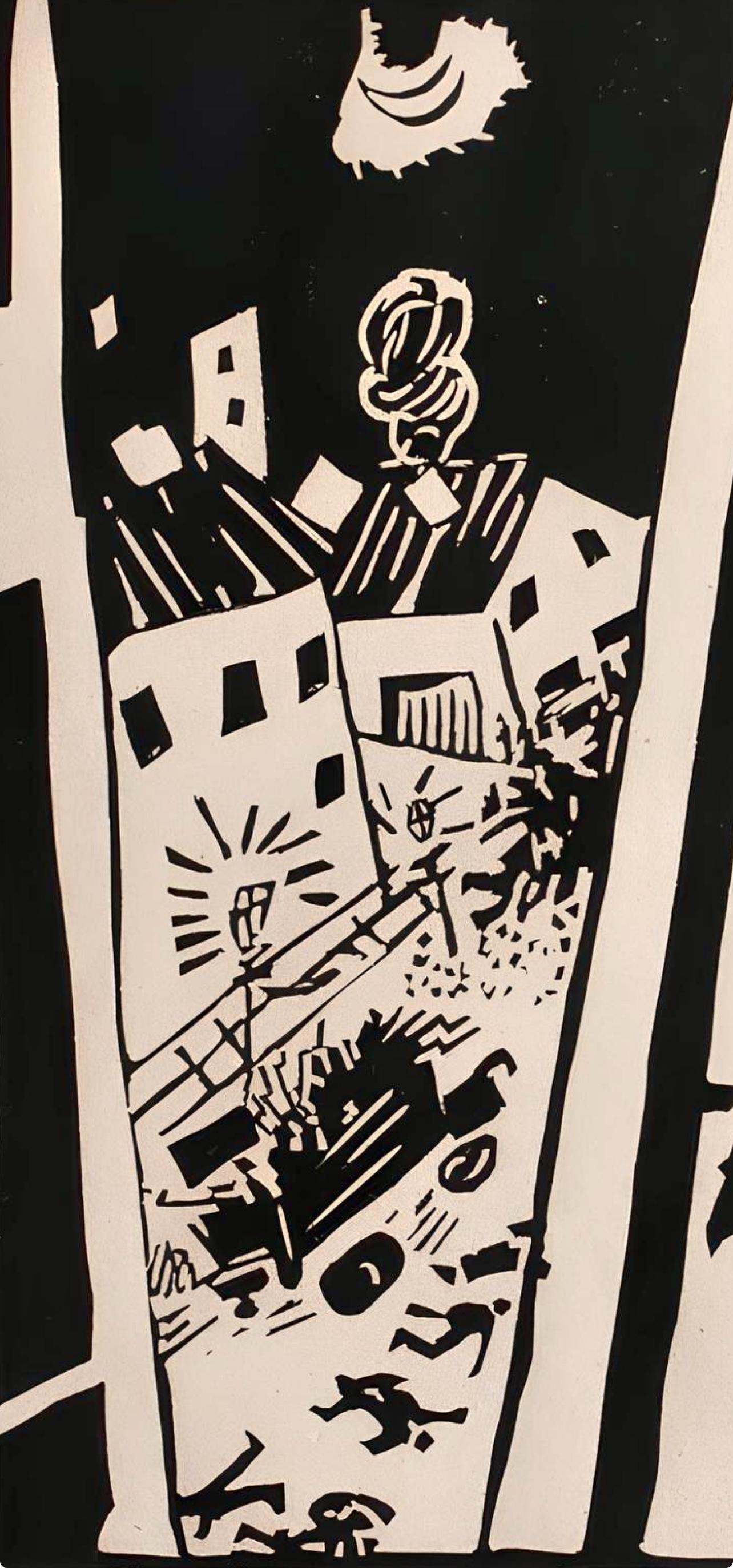 Jean Pougny, Composition, Pougny, dix linogravures originales, 1914-1920, Limited Edition Linocut