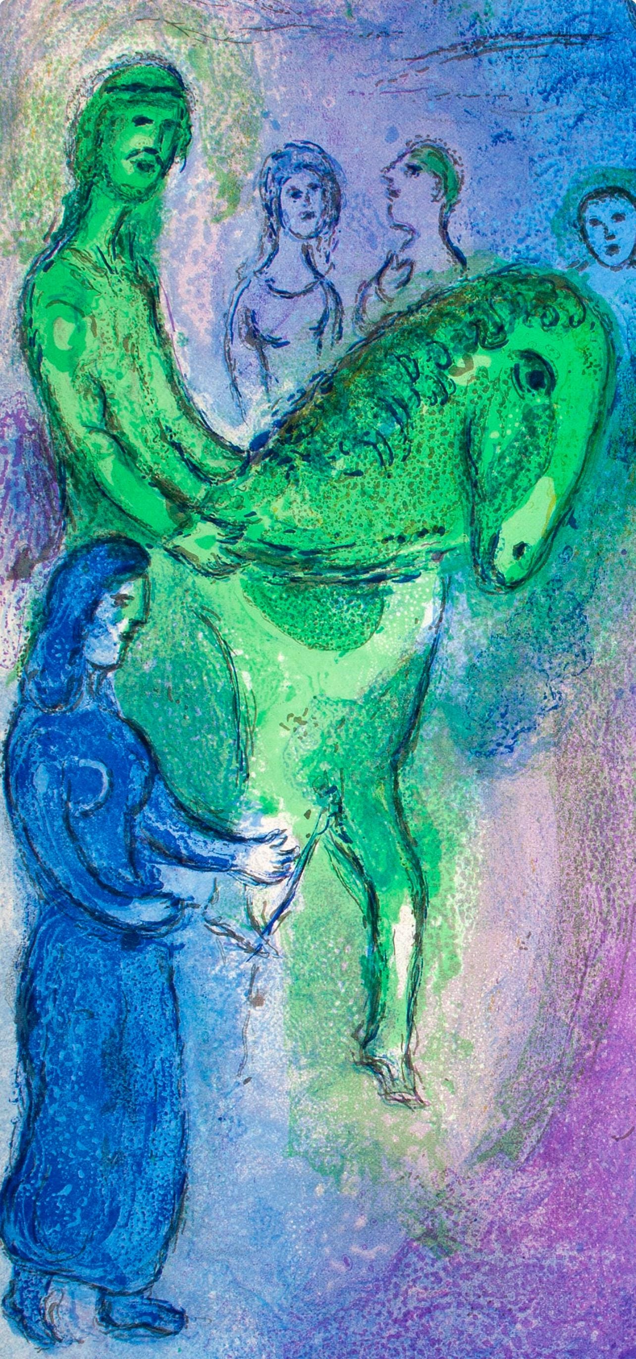 Marc Chagall, Arrivée de Dionysophane, Daphnis et Chloé, Limited Edition Héliogravure