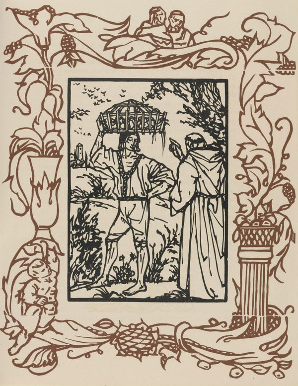 Émile Bernard, Composition (Morane, No. 100), Les Petites Fleurs de St. Françoise, Limited Edition Woodcut
