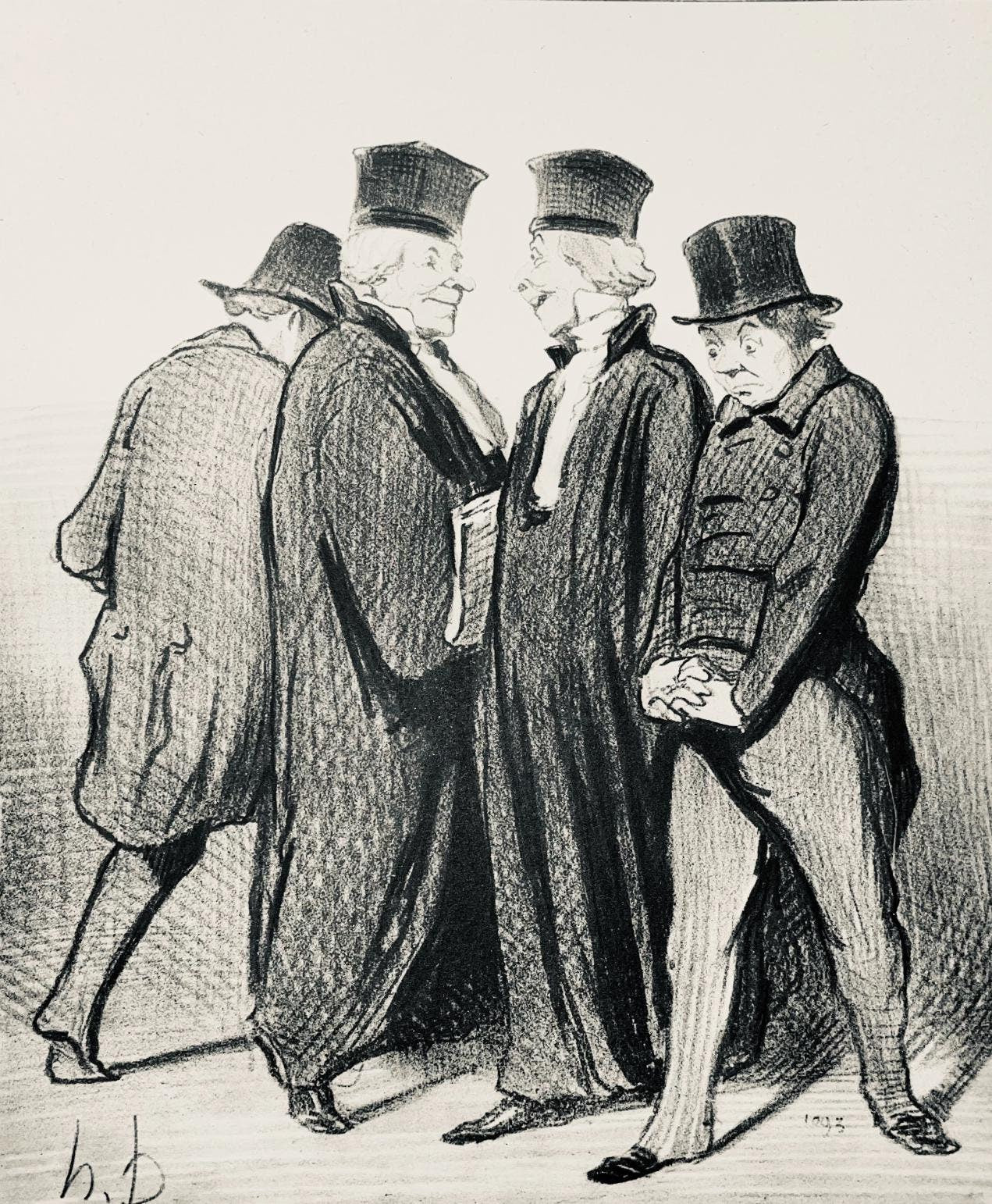 Honoré Daumier, Composition, Honoré Daumier, Law and Justice, Limited Edition Lithograph