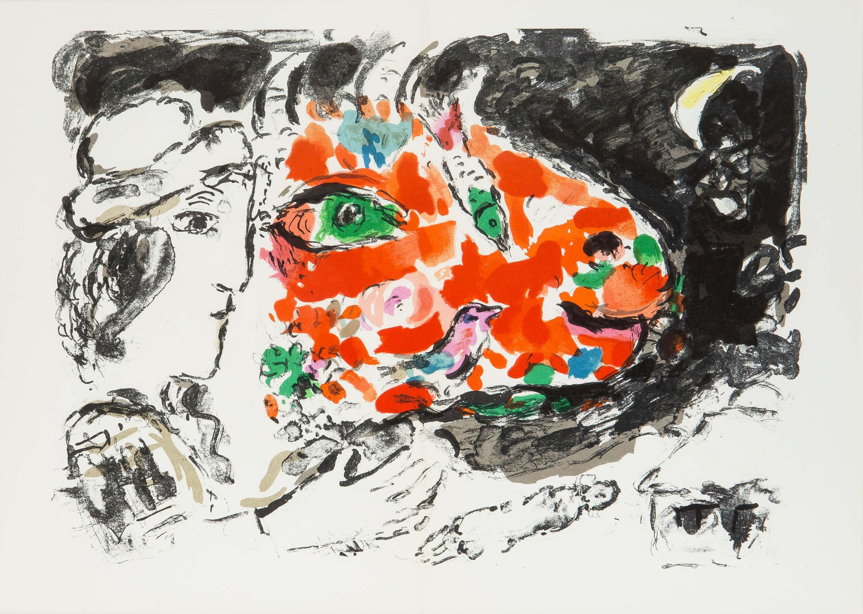 Marc Chagall, Composition (Cramer 91; Mourlot 651), Derrière le miroir, Limited Edition Lithograph