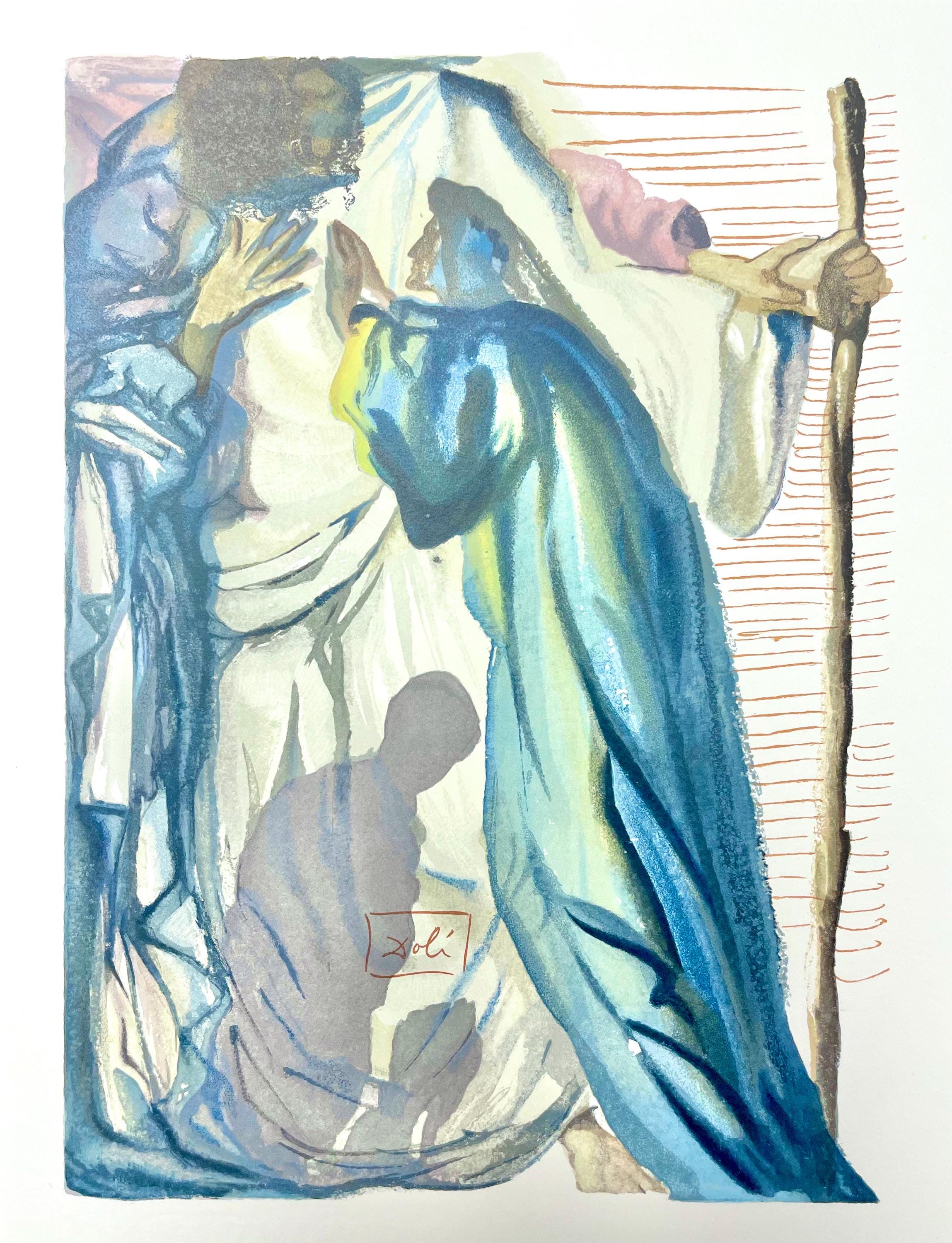 Salvador Dali, Fegefeuer XIV (Field 189-200; Michler/Löpsinger 1039-1138), Die Göttliche Komödie, Signed, Limited Edition Woodcut