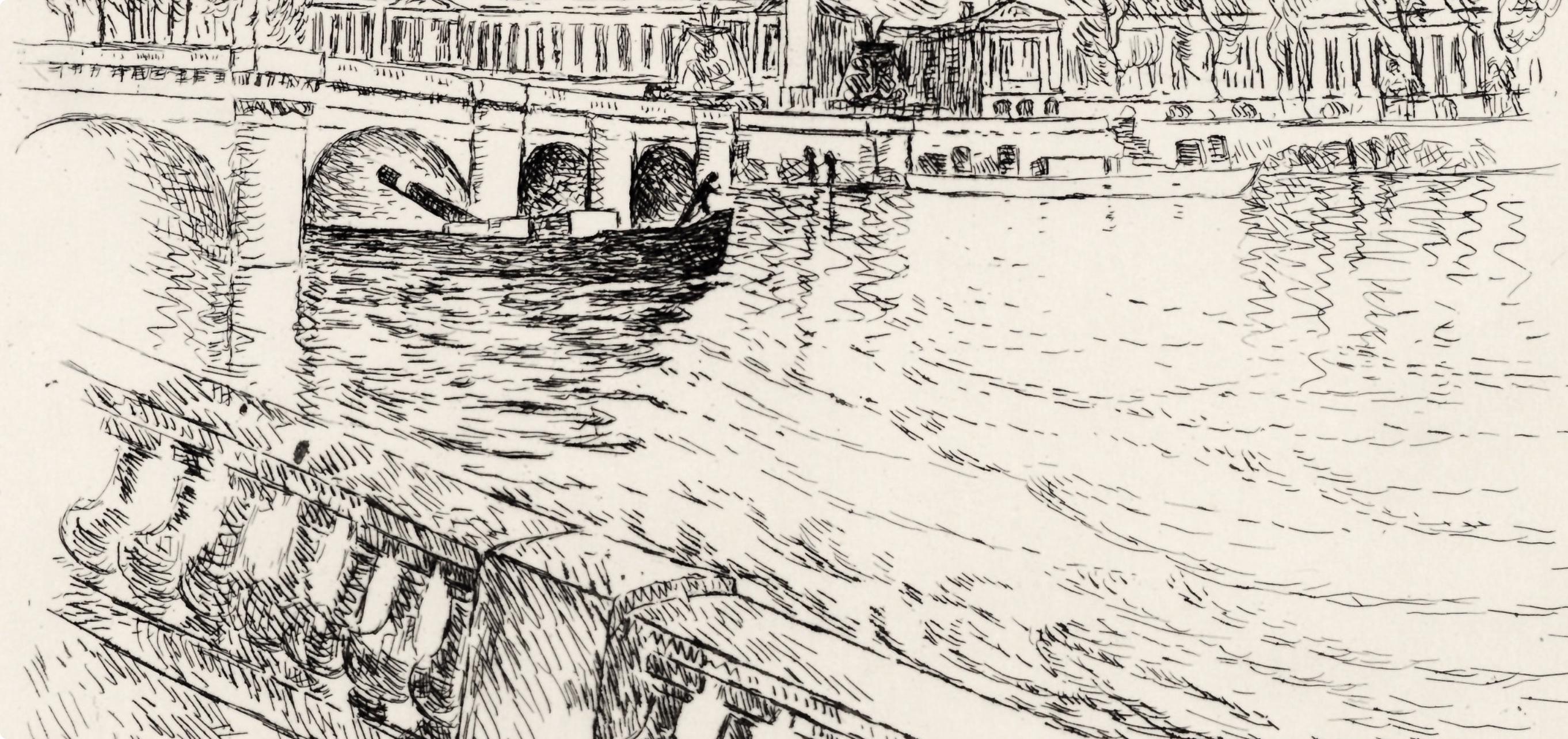 Henri Lebasque, Quai d'Orsay, A La gloire à Paris, Limited Edition Etching