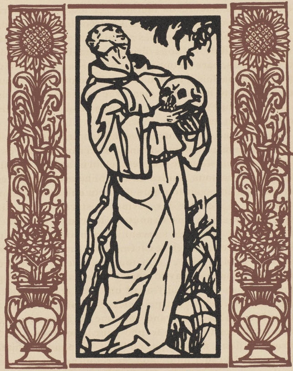 Émile Bernard, Composition (Morane, No. 100), Les Petites Fleurs de St. Françoise, Limited Edition Woodcut