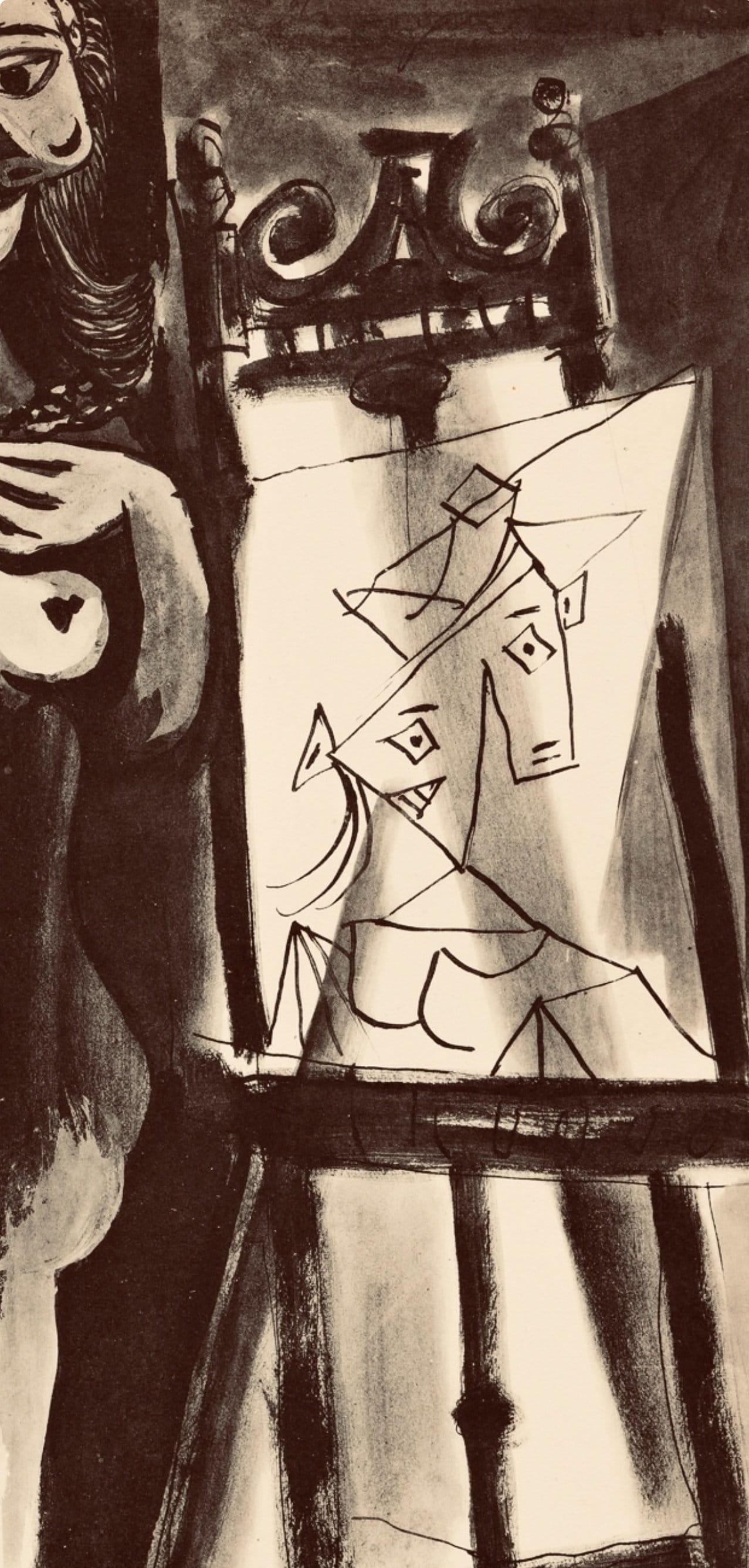 Pablo Picasso, Composition, Carnet de dessins de Picasso, Cahiers d’Art, Limited Edition Lithograph